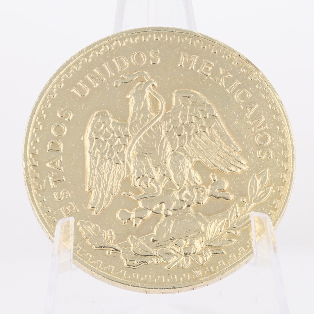 14k Yellow Gold Coin Bezel Pendant For 1921-1947 Mexico Centenario 50 Pesos – Rope Edge, Solid