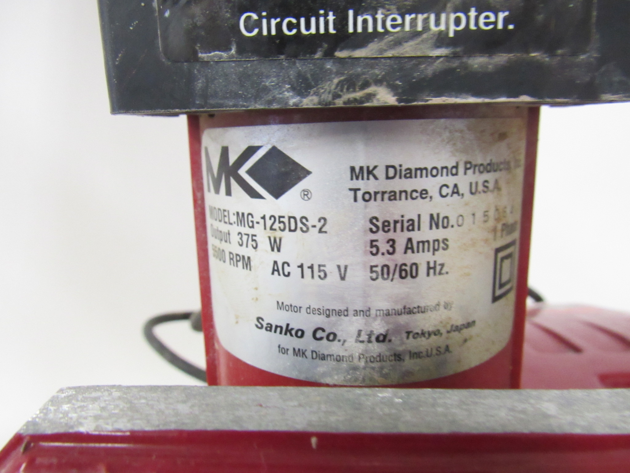 MK 156440 MK-125DS-2 Brick Tile Concrete Saw Local Pickup Only