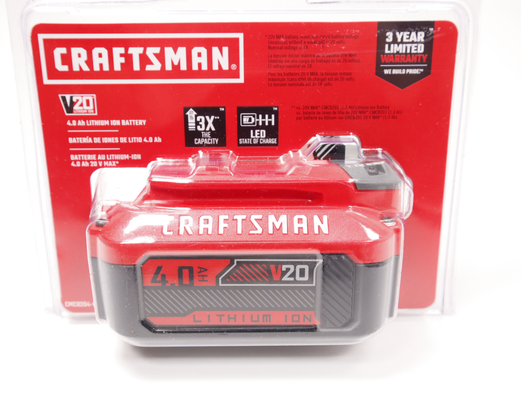 Craftsman CMCB204-OPE 20V 4.0Ah Lithium-Ion Tool Battery Pack