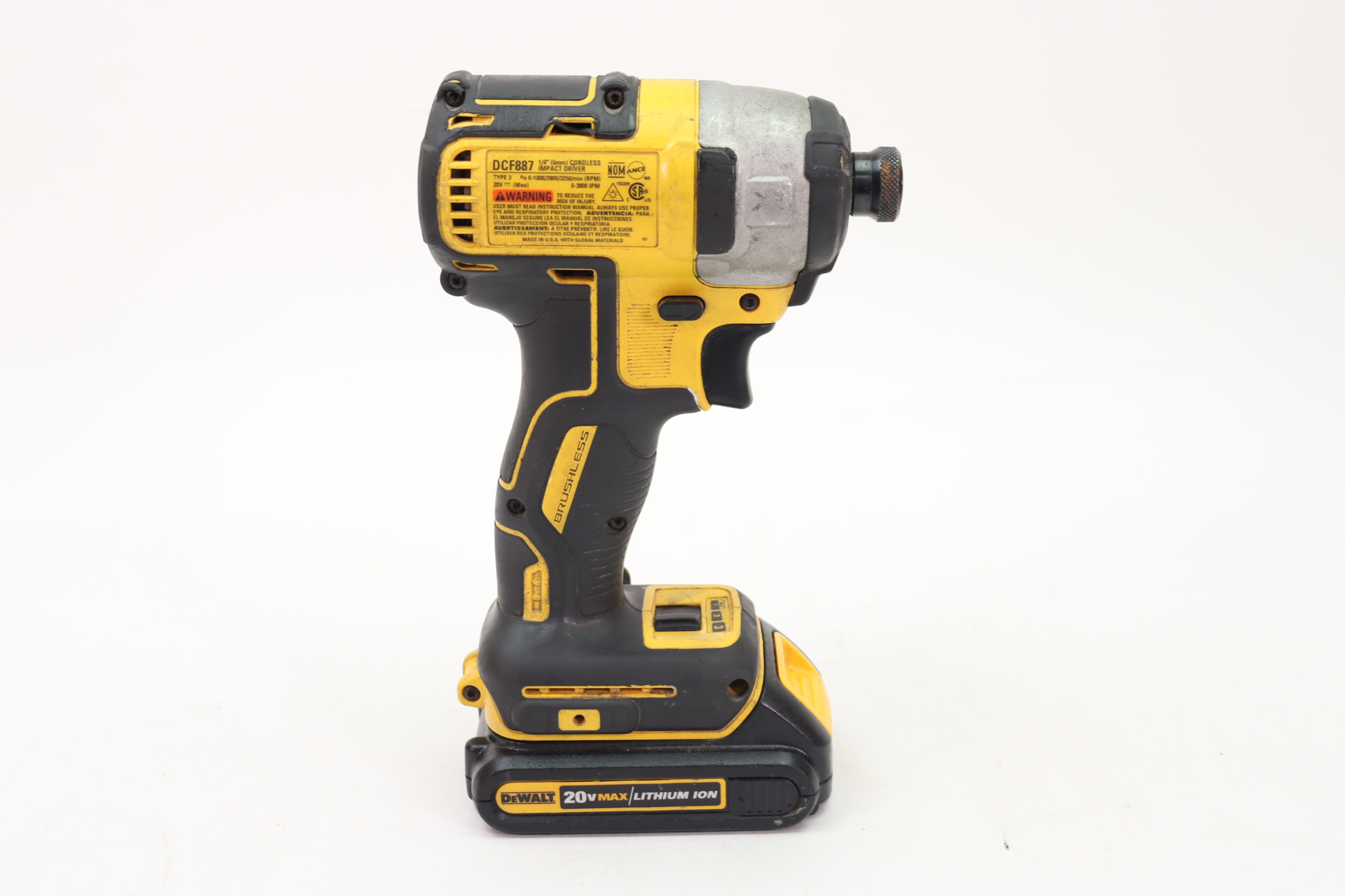 DeWalt DCF887 20V MAX XR Cordless Brushless 3-Speed 1/4 in. Impact Driver