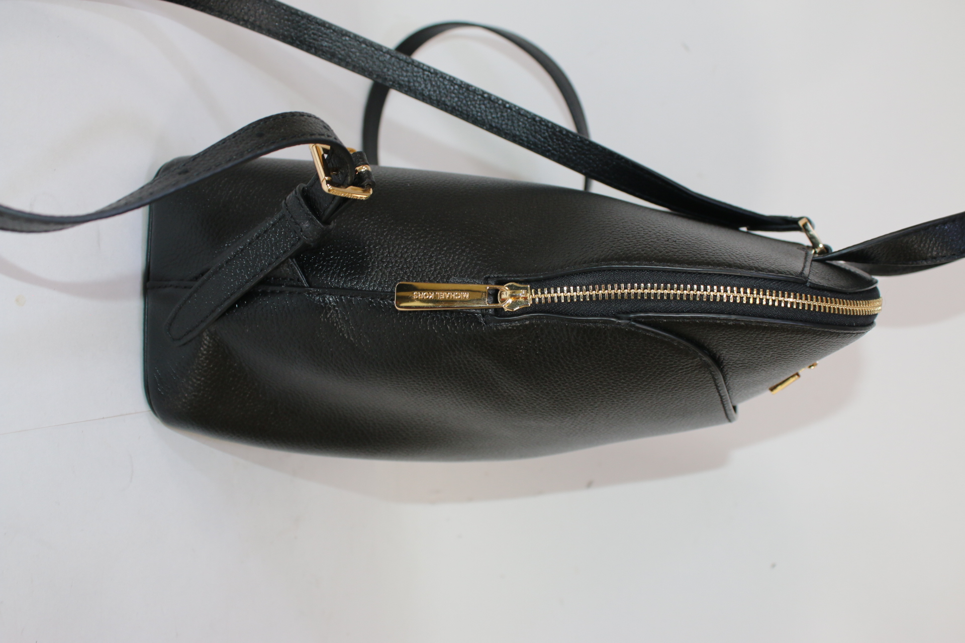 Michael Kors 38TOCAFB7L Black ADELE Large Pebbled Backpack 