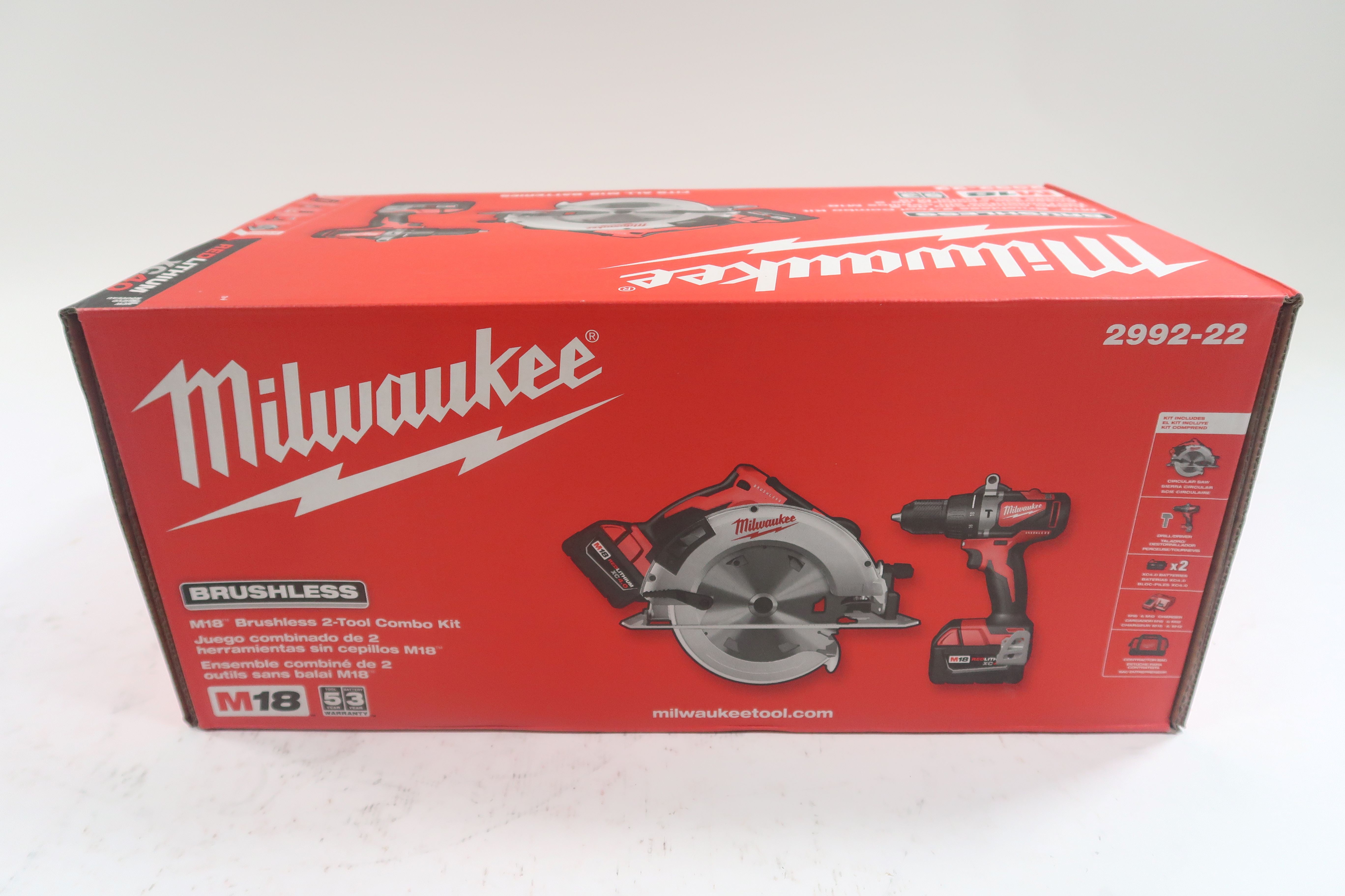Milwaukee 299222 M18 18V Cordless Hammer Drill / Circular Saw Combo