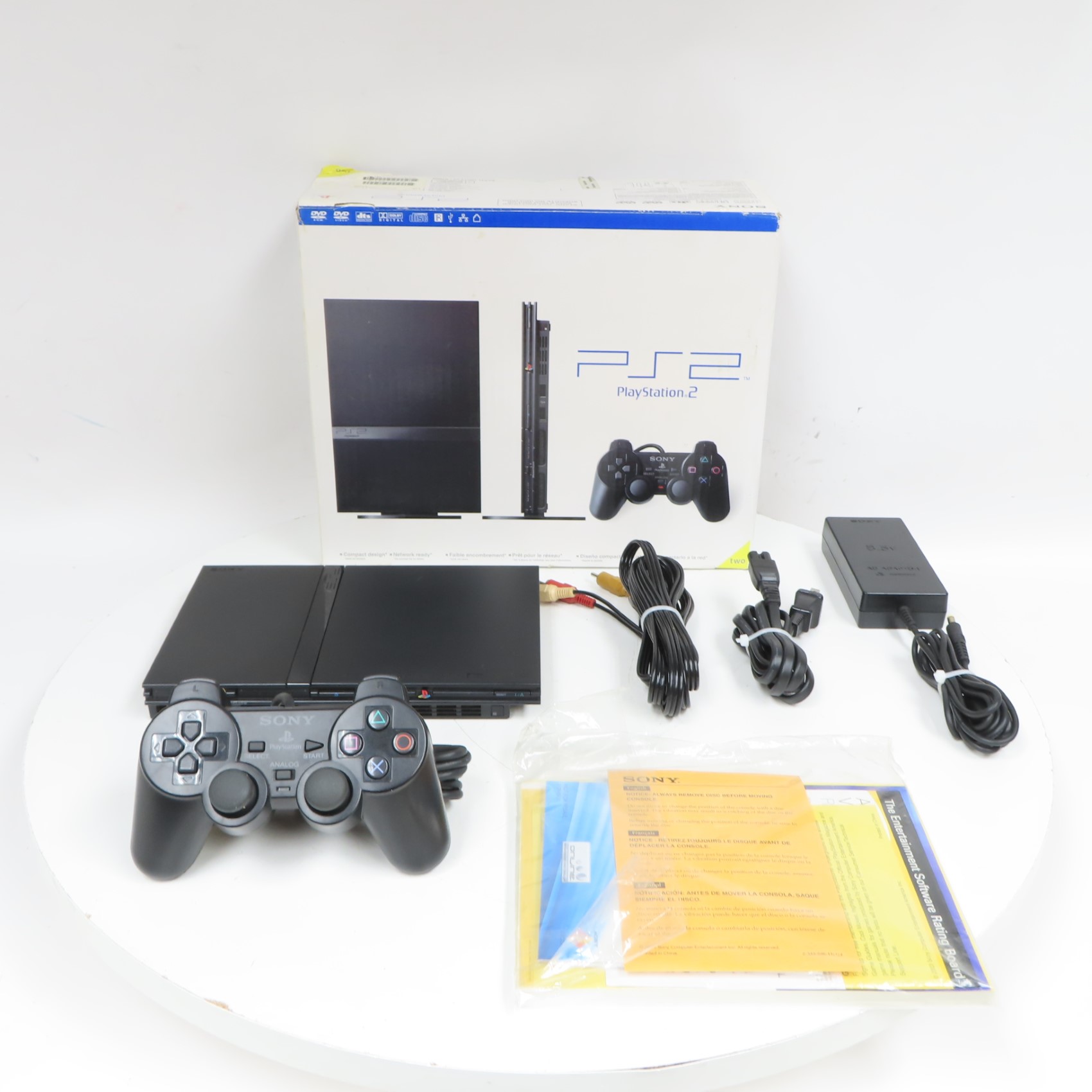 Sony PlayStation 2 PS2 Silver Slim Game Console Full BOX NTSC