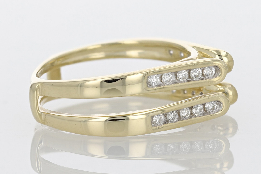 .20ctw Round Diamond Solitaire Enhancer Wedding Band 14k Yellow Gold