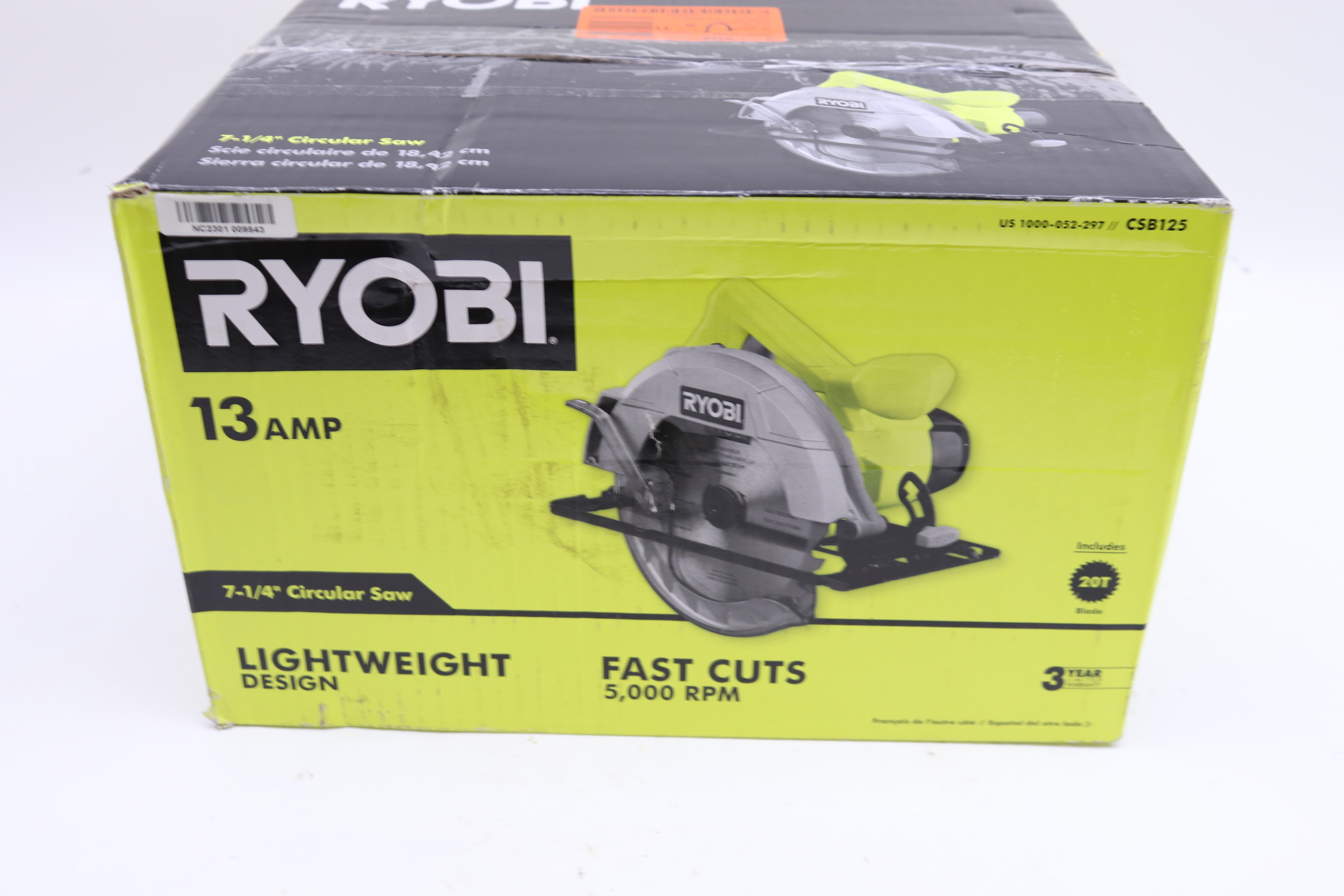 Ryobi CSB125 13 Amp 120V Corded Electric 7-1/4" Circular Saw