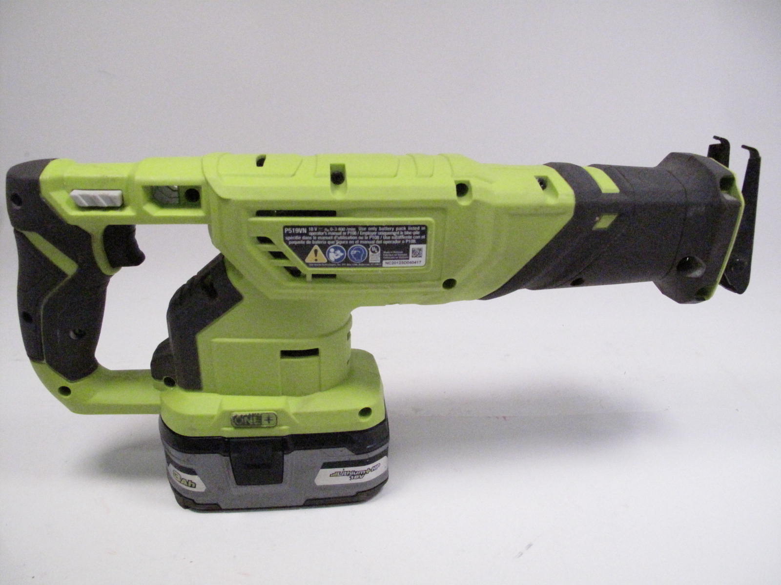 Ryobi P519VN Cordless Reciprocating Saw Tool/Battery Only