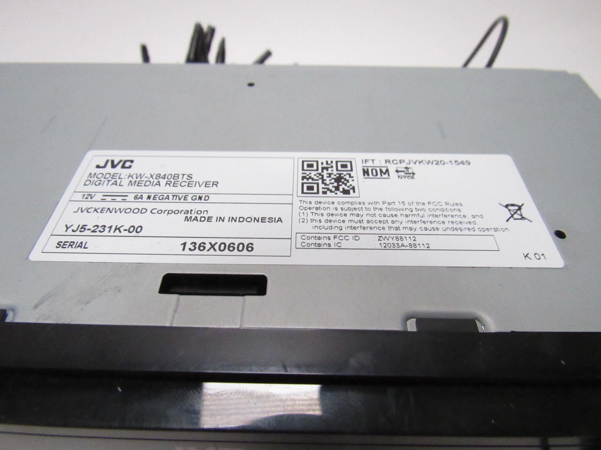 JVC KWX840BTS 2DIN Digital Media Receiver