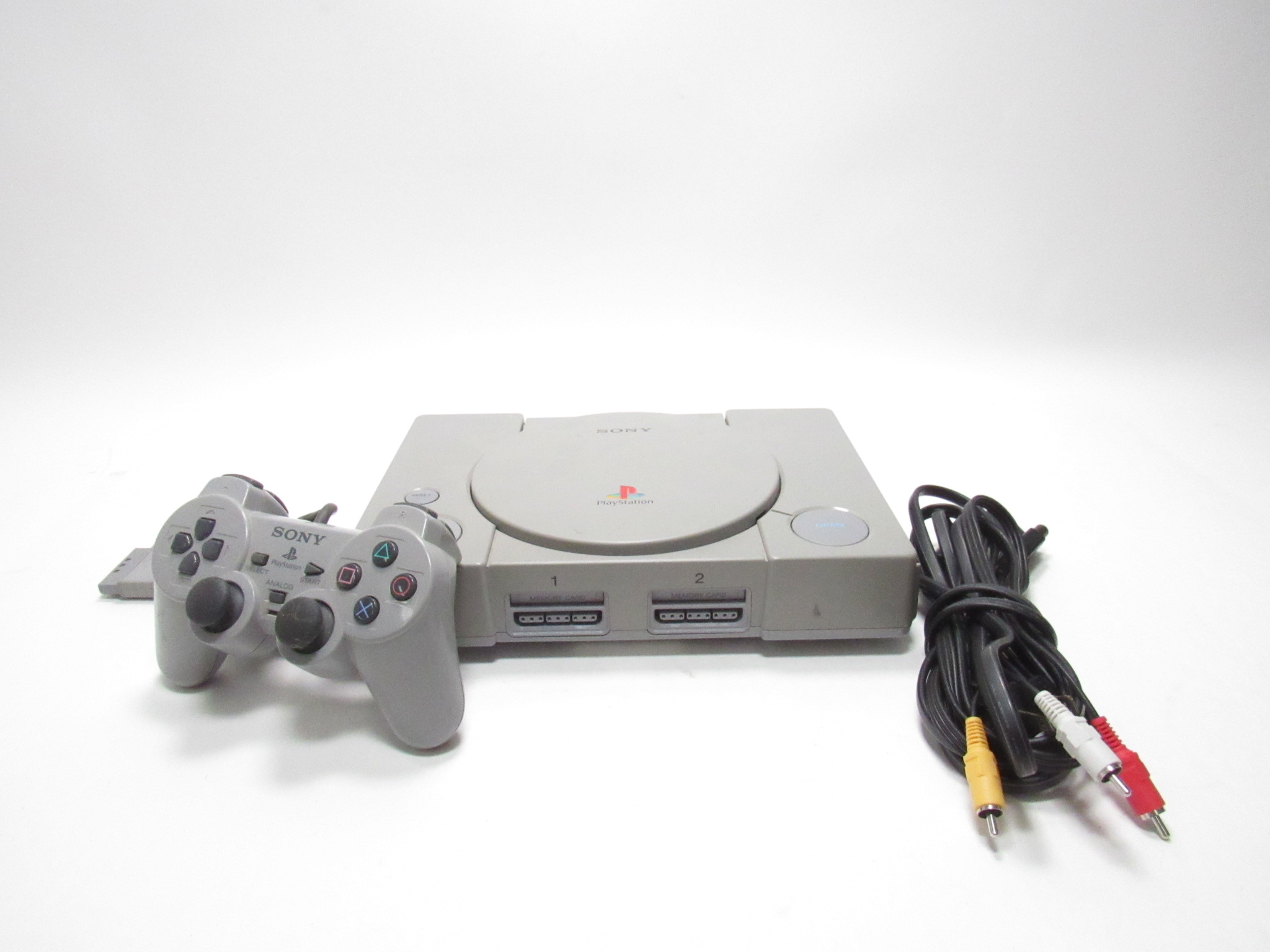 Sony PlayStation 1 PS1 Gray Game Console Full Set Japanese Version
