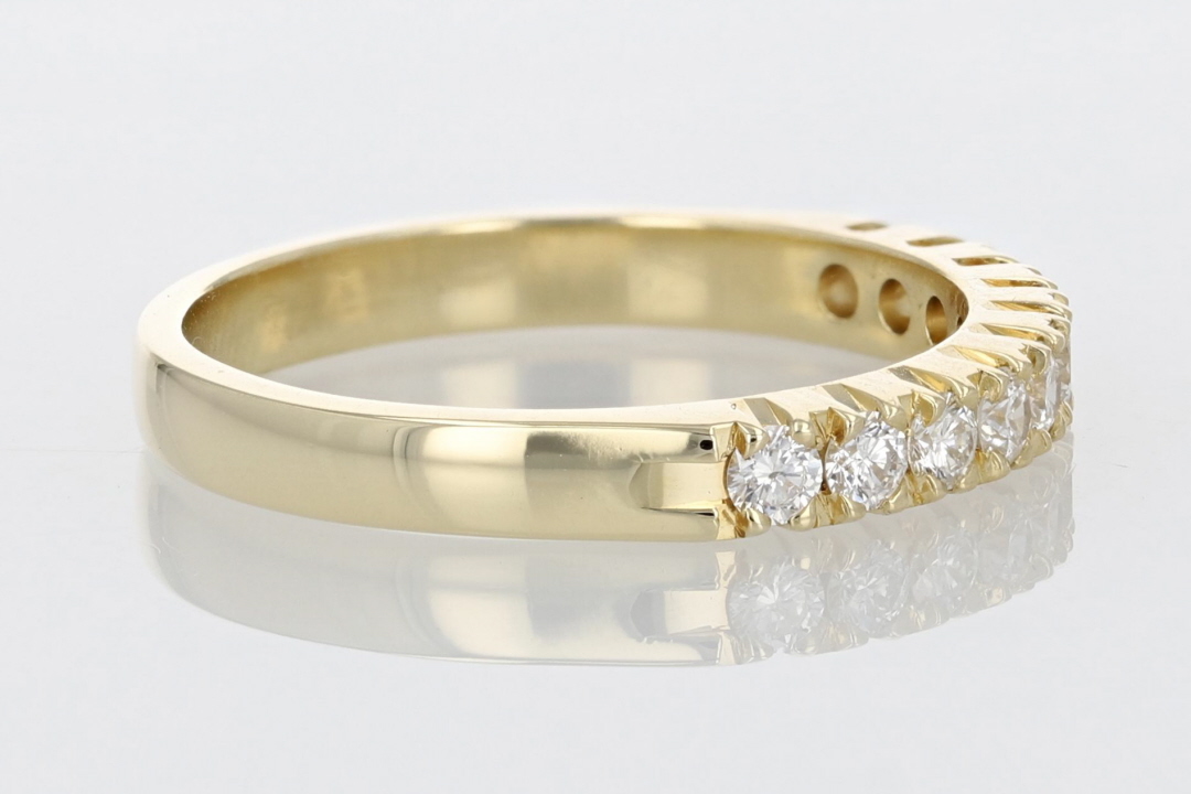 .37ctw Round Cut Diamond Prong Set Wedding Band Ring 14k Yellow Gold ...