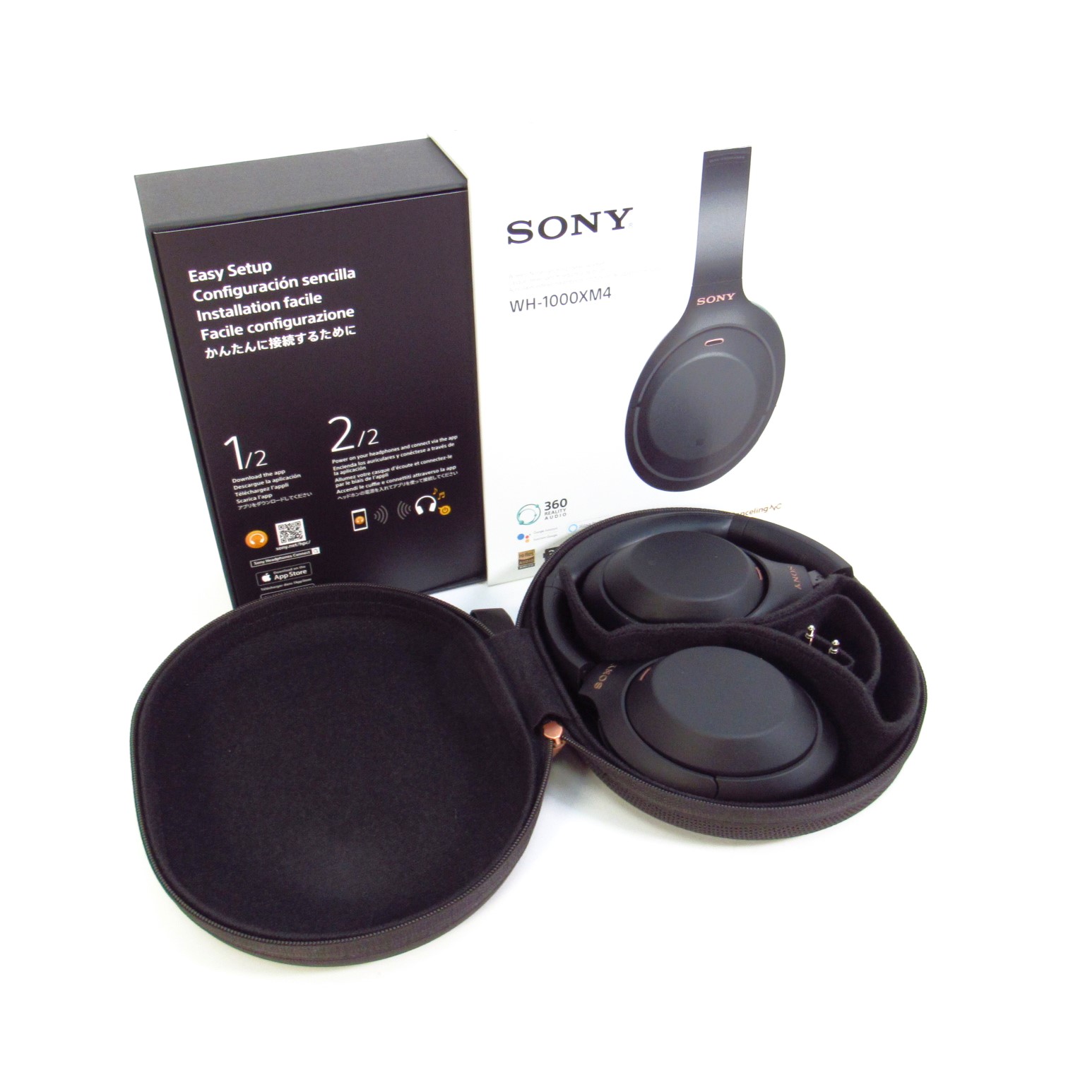 Sony WH-1000XM4/BM Noise-Cancelling Bluetooth Over-Ear Headphones - Black