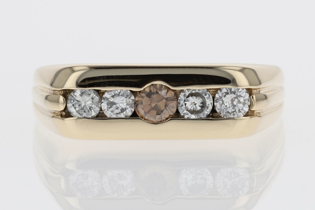 Channel Set Diamond 9ct Yellow Gold 2.5mm Wedding Ring
