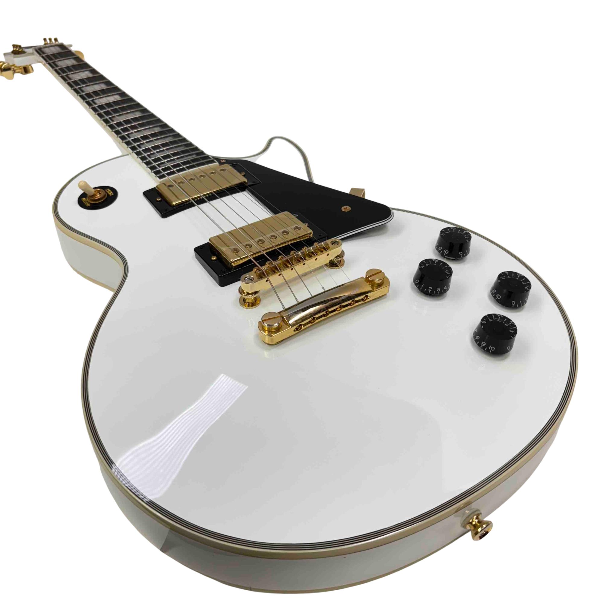 Amazon.com: Epiphone Les Paul Custom, Alpine White with Gold