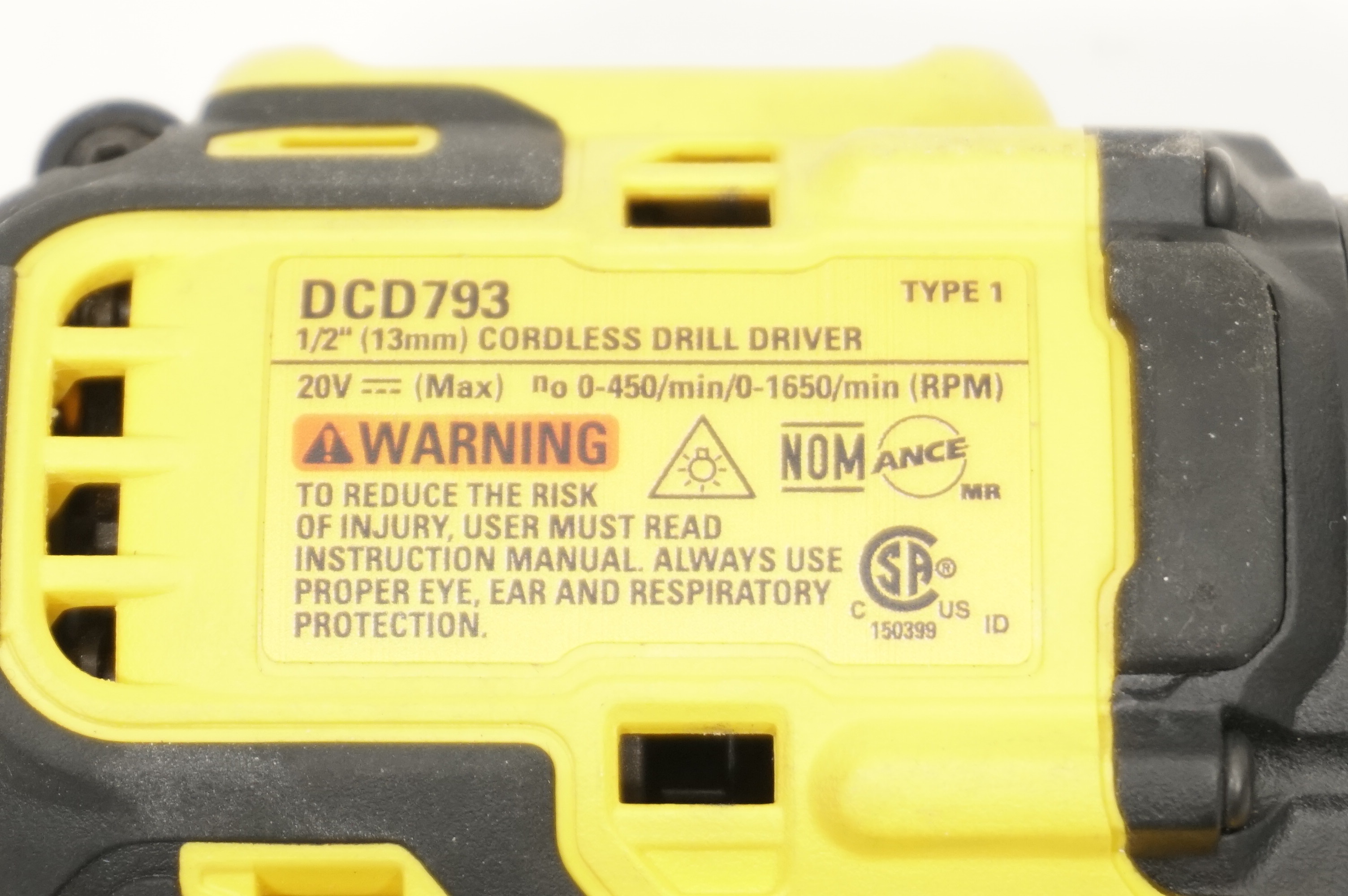 DeWalt DCD793 20V MAX Li-Ion Cordless 1/2