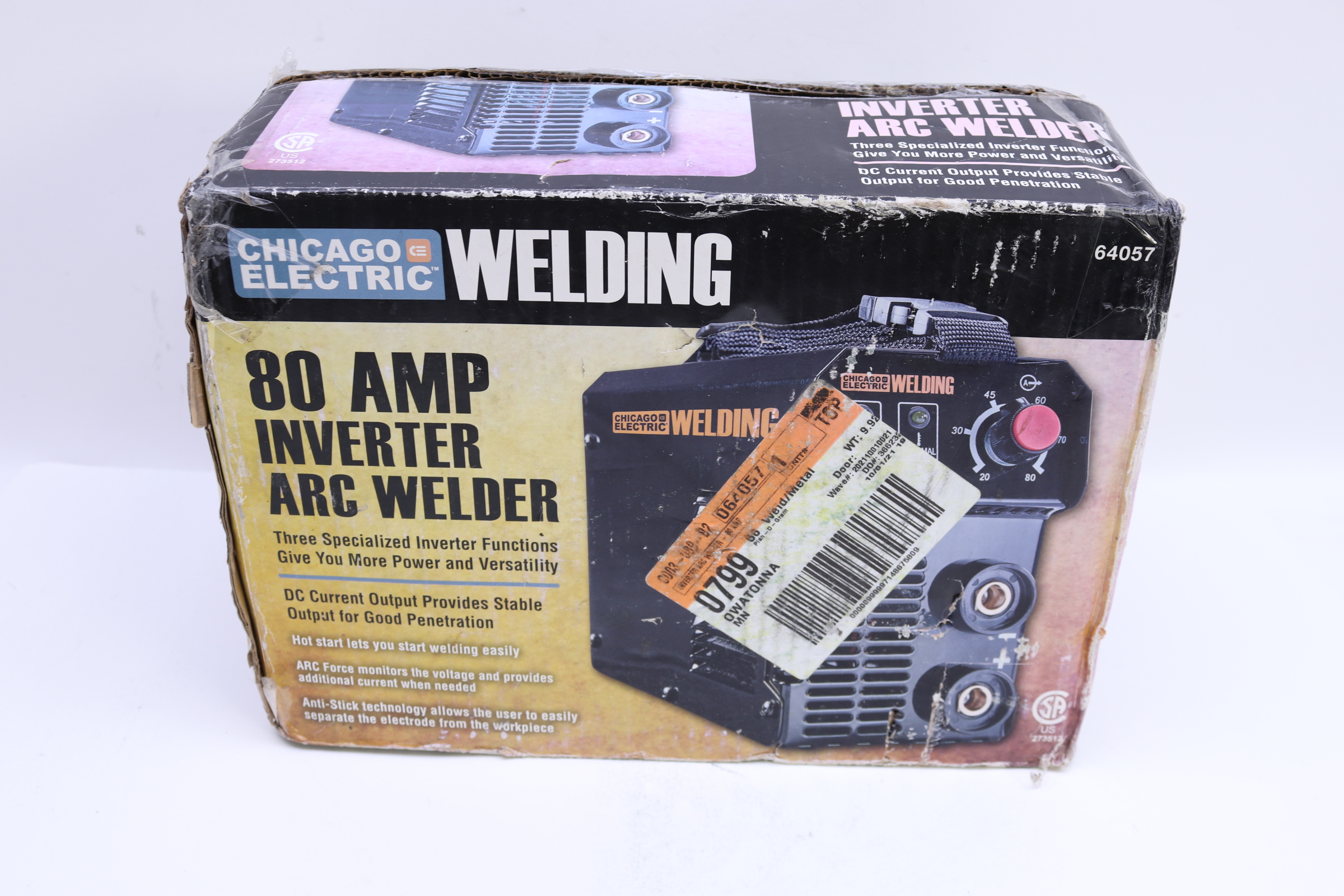 Chicago Electric 64057 80 Amp Inverter Arc Welder Open Box