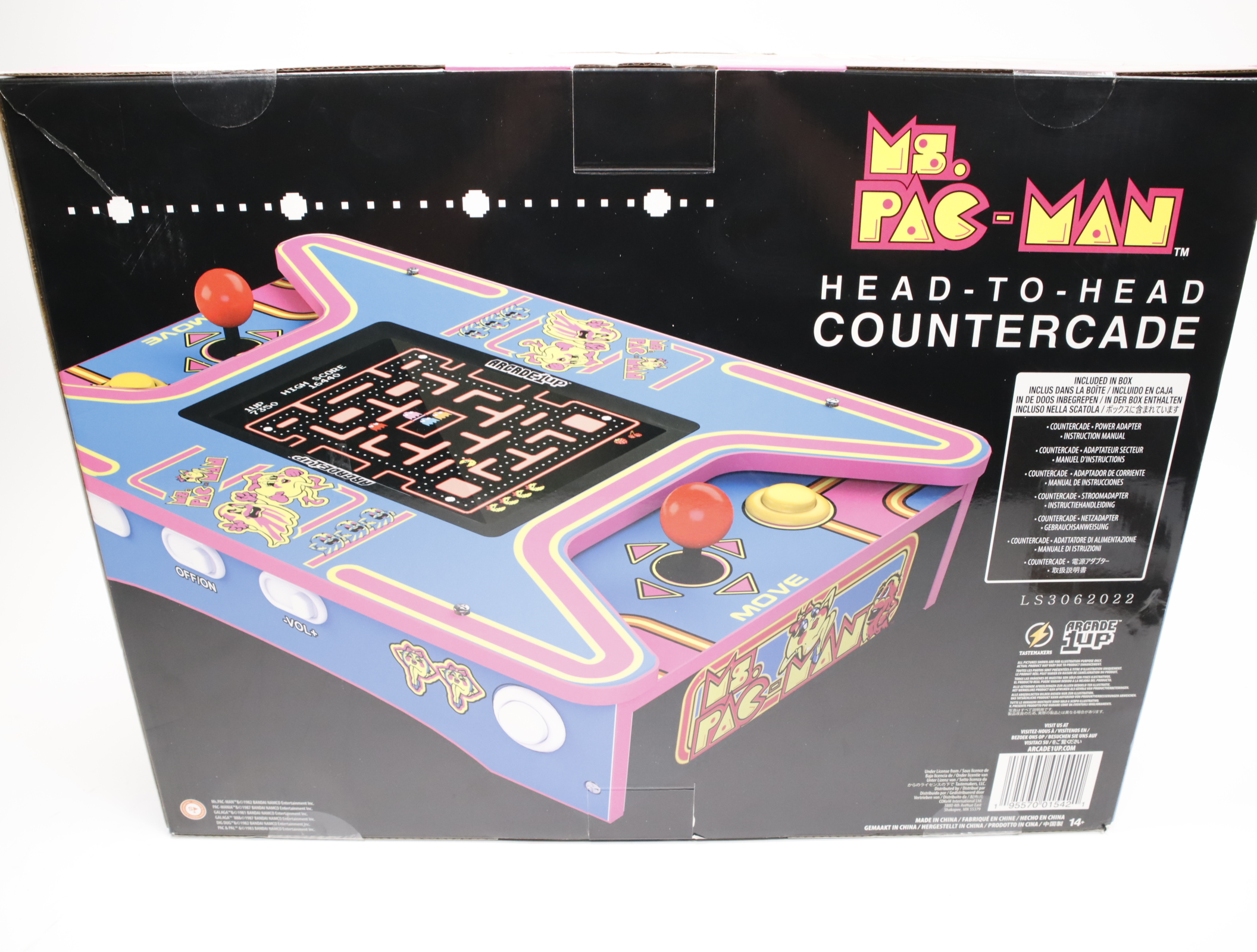 ARCADE1UP MS Pacman Head to Head Countercade Video Game