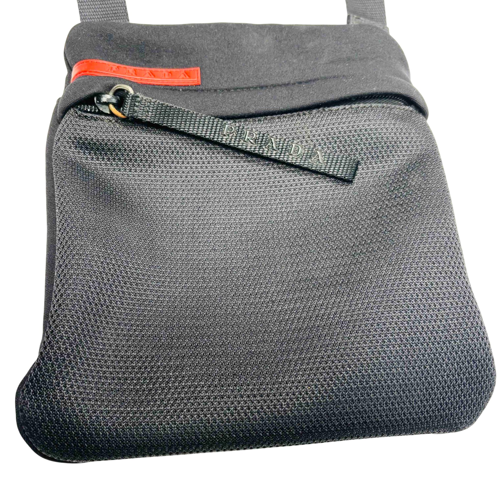 Prada Sport Black Nylon Crossbody Bag Adjustable Strap
