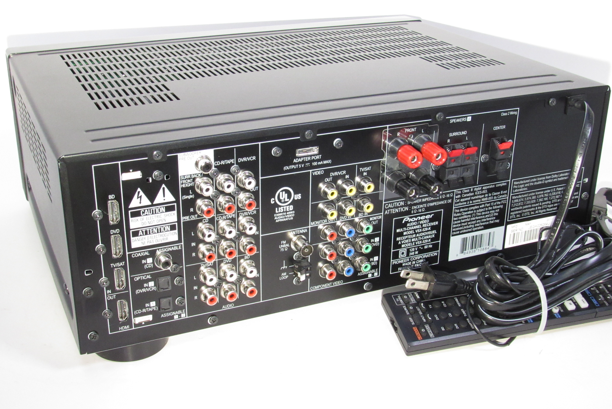 Pioneer VSX-520-K 5.1-Channel AV Receiver - Local Pick-Up Only