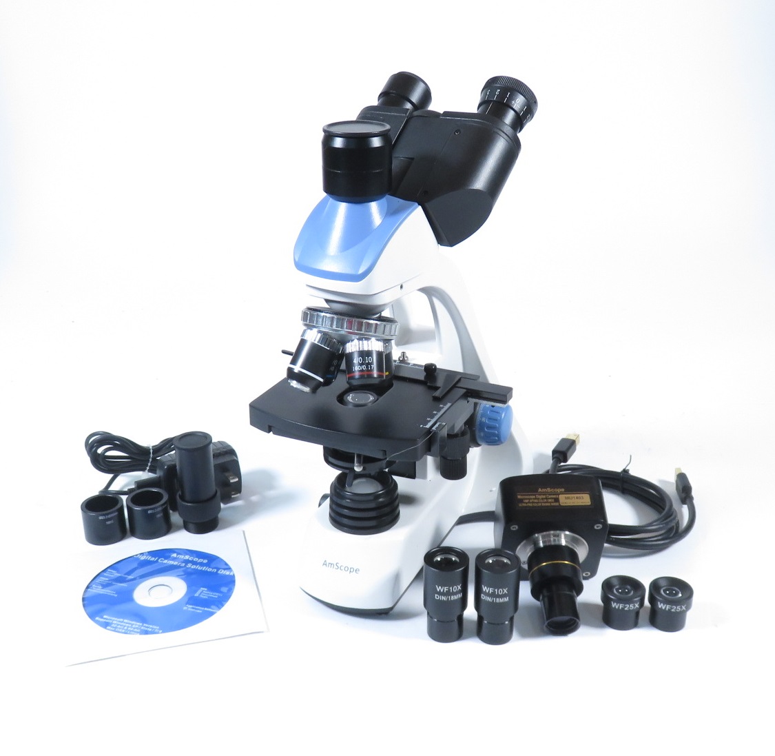 AmScope T250C14M3 40x2500x 14MP Trinocular Compound Microscope