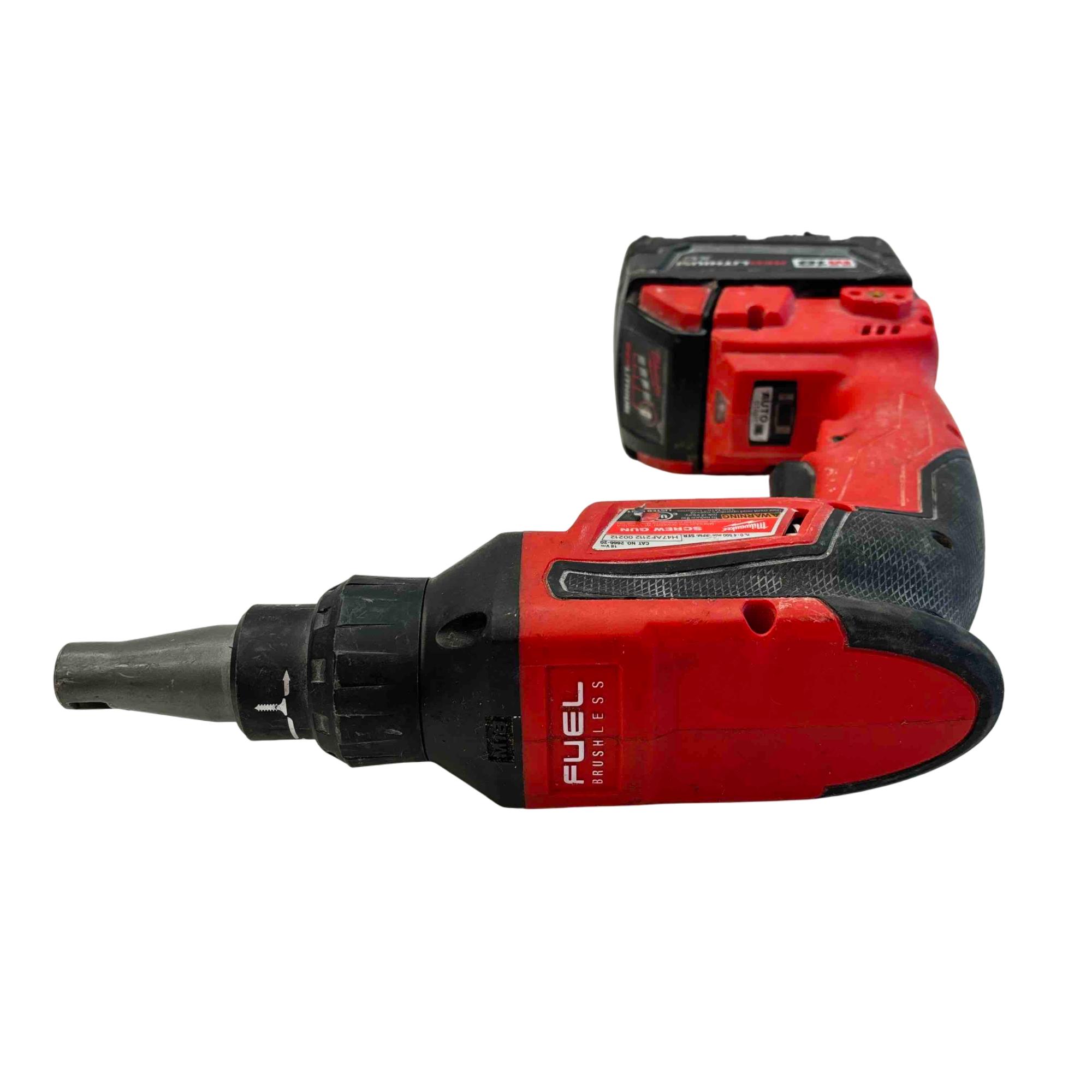Milwaukee M18 FUEL 2866-20 Cordless Drywall Screw Gun – Tool Only, 18V, 4500 RPM, 1/4" Keyless Chuck