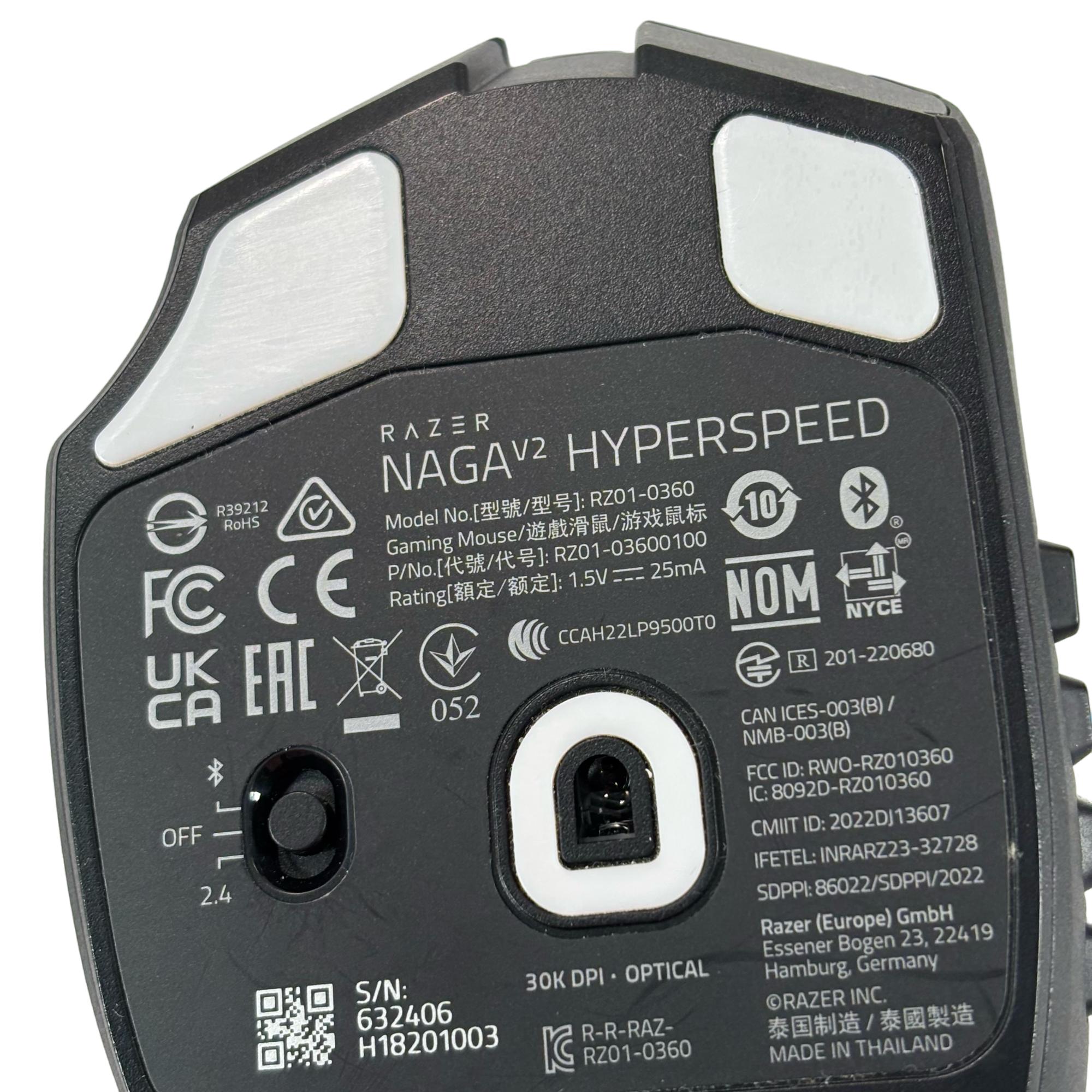 Razer Naga V2 HyperSpeed RZ01-0360 Wireless MMO Gaming Mouse