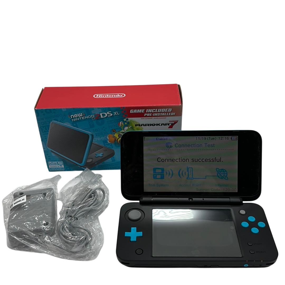 Nintendo 2DS XL Black And top Turquoise Handheld System