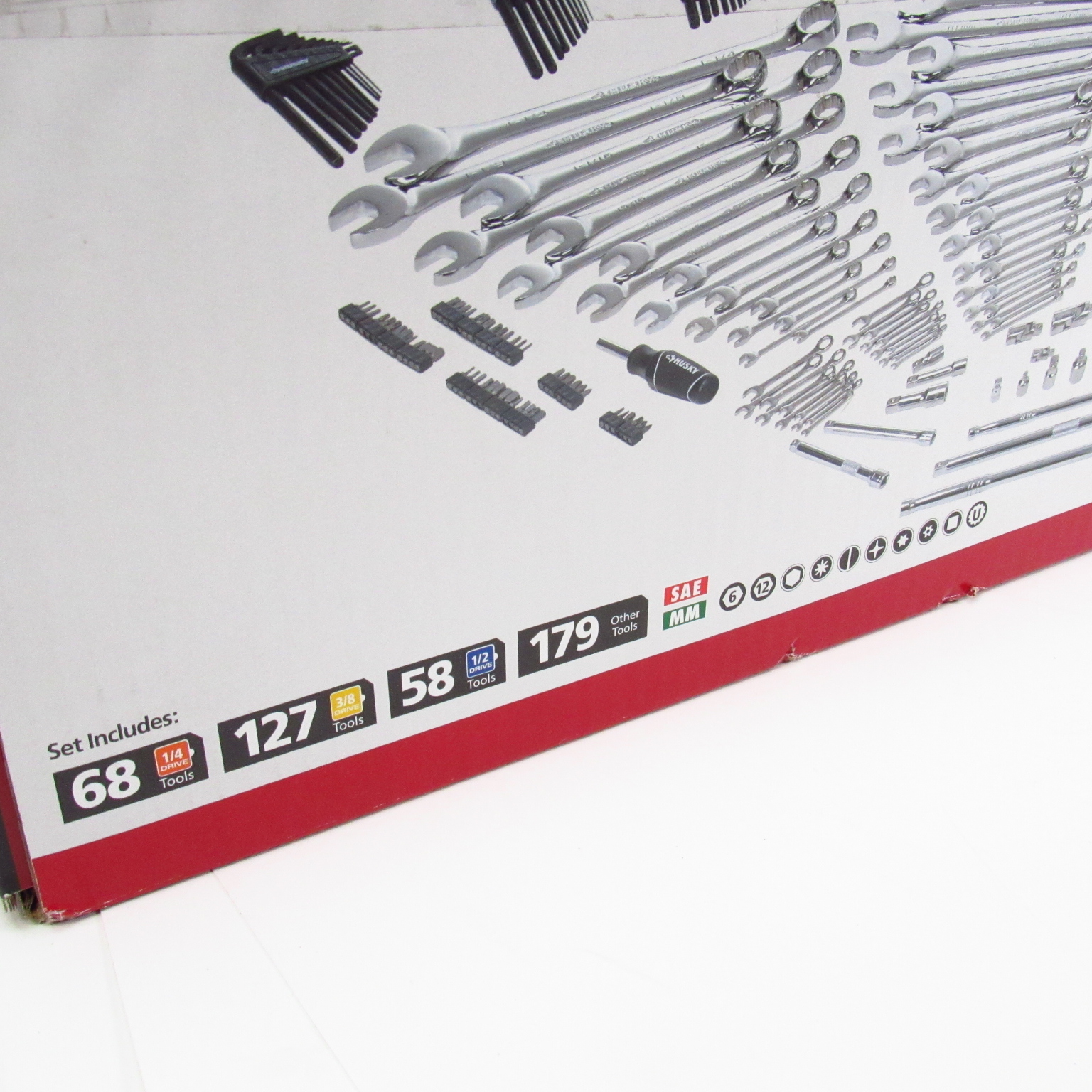 Husky 1000029981 432-Piece 1/4 3/8 1/2 Drive Mechanics Tool