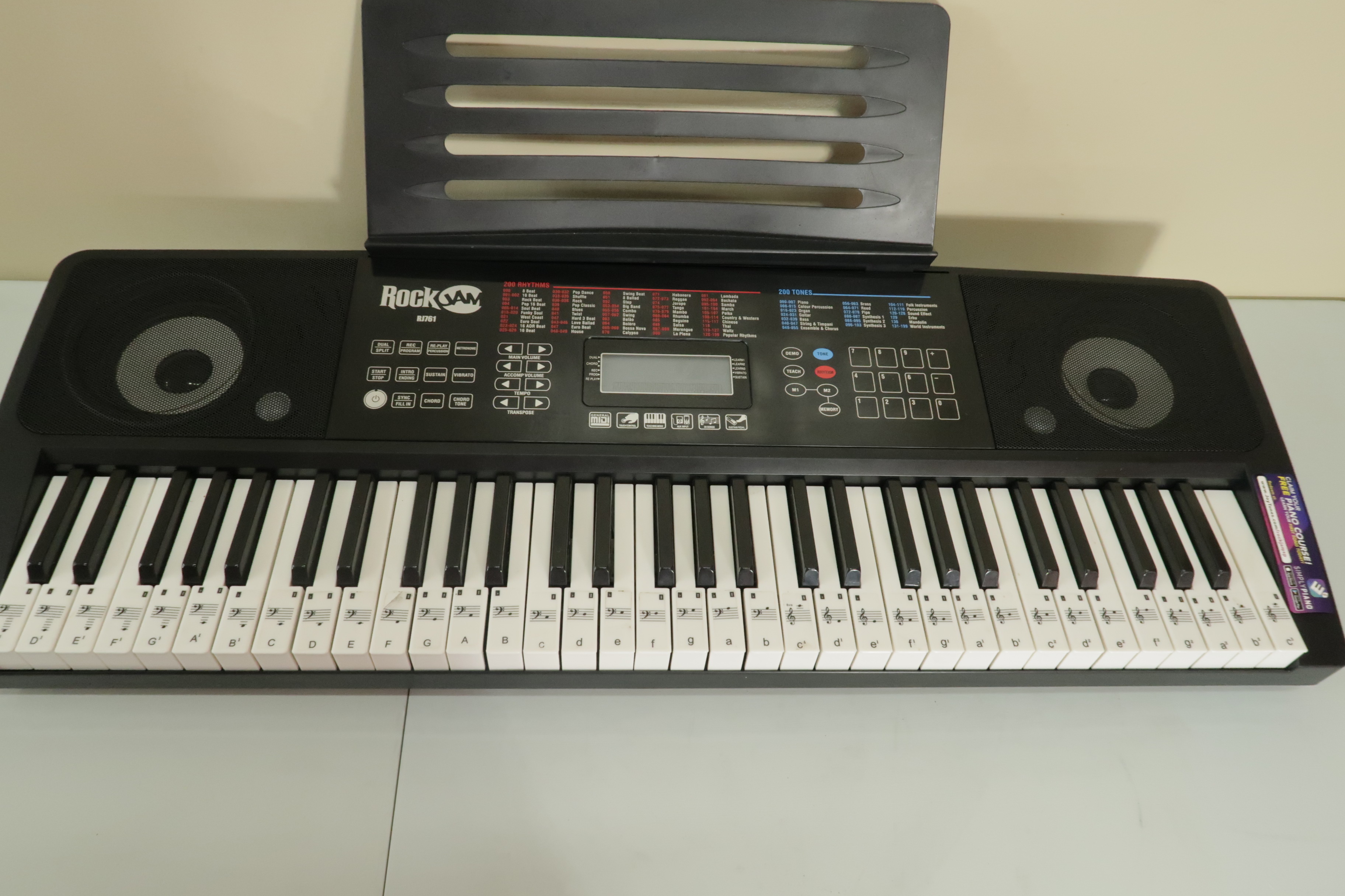 RockJam RJ761 Touch Display Electric Keyboard Piano