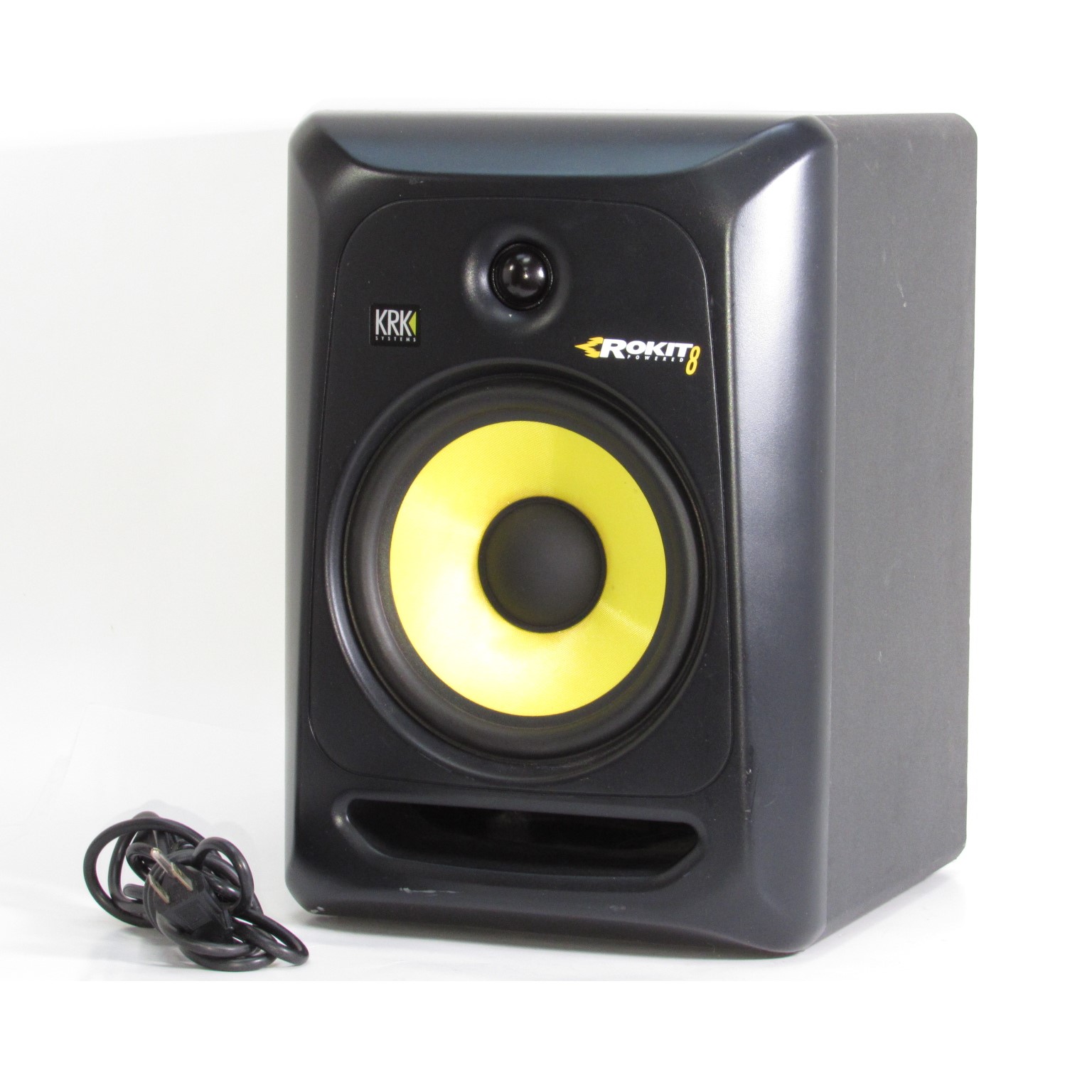 KRK Rokit 5 2-Way 5 in Powered Studio Monitor Speakers Black RGP2 Power  Cords
