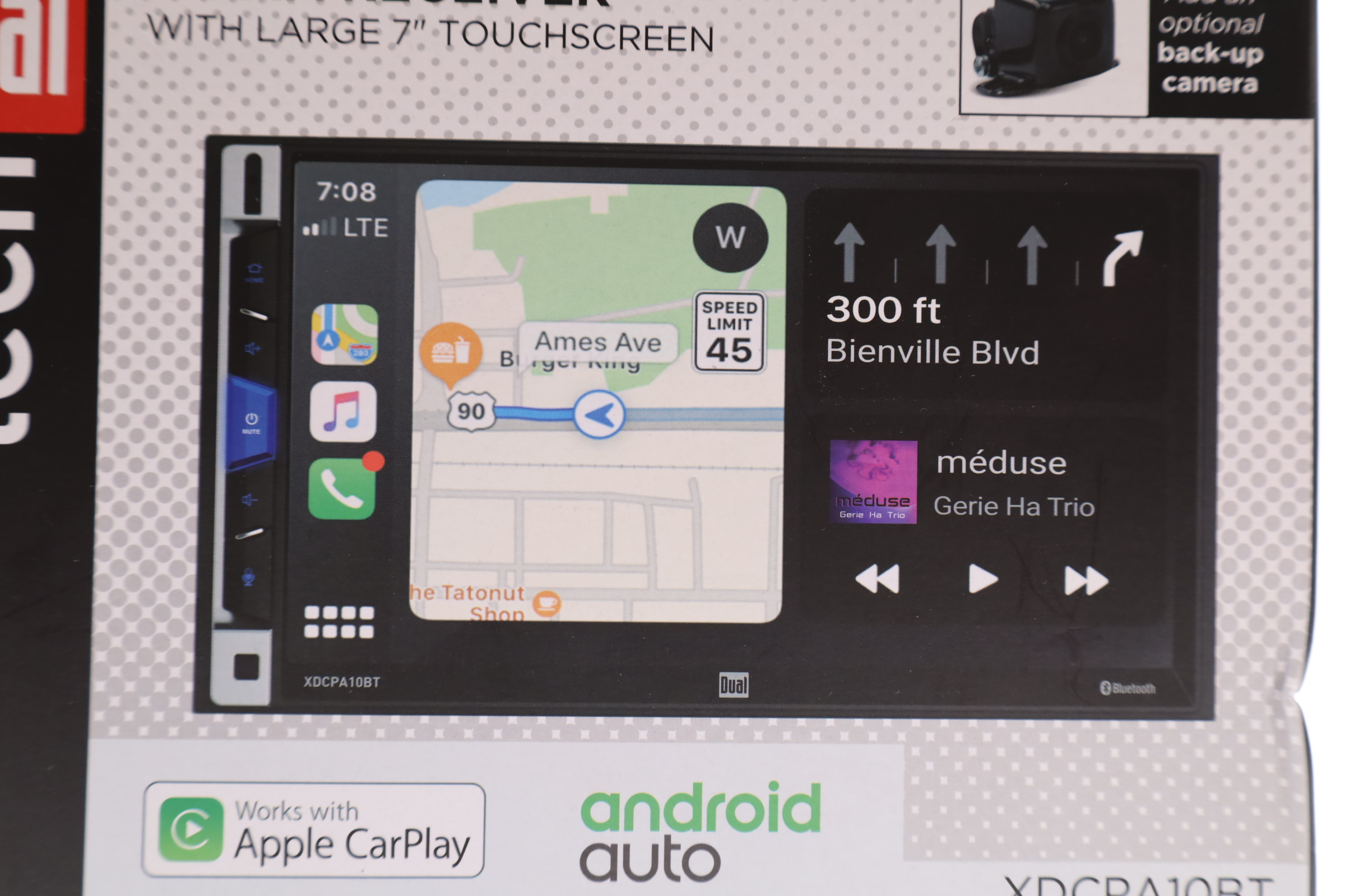 Dual XDCPA10BT Double-DIN Bluetooth 7" Display Car Audio Receiver