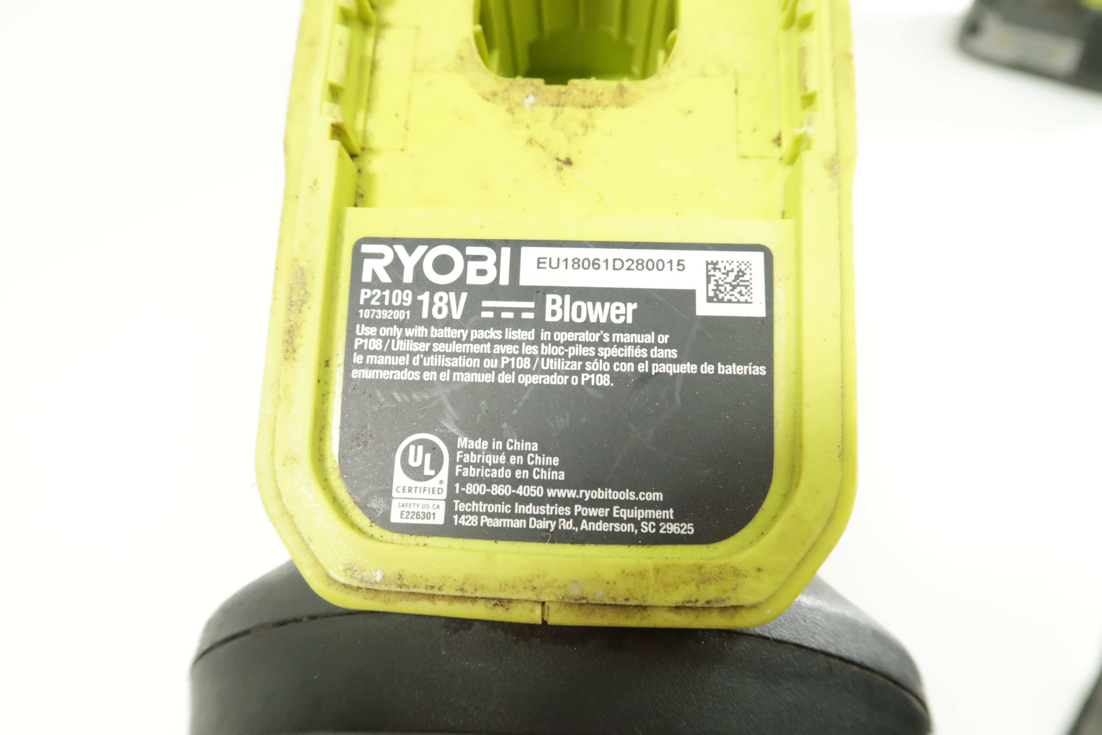 Ryobi P219 One+ 90 MPH 200 CFM 18Volt Cordless Leaf Blower