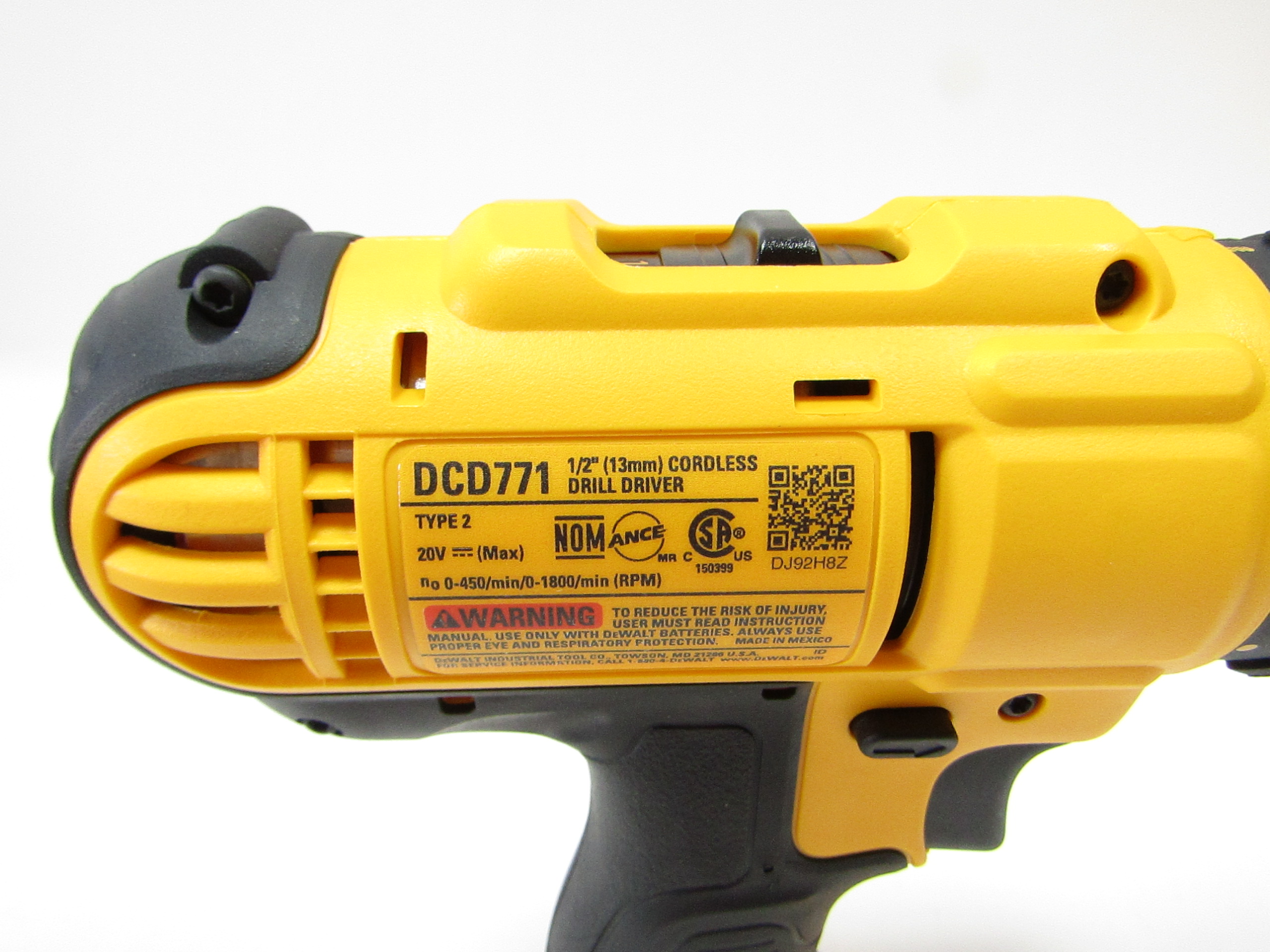 DeWALT DCD771C2 20V MAX 1/2