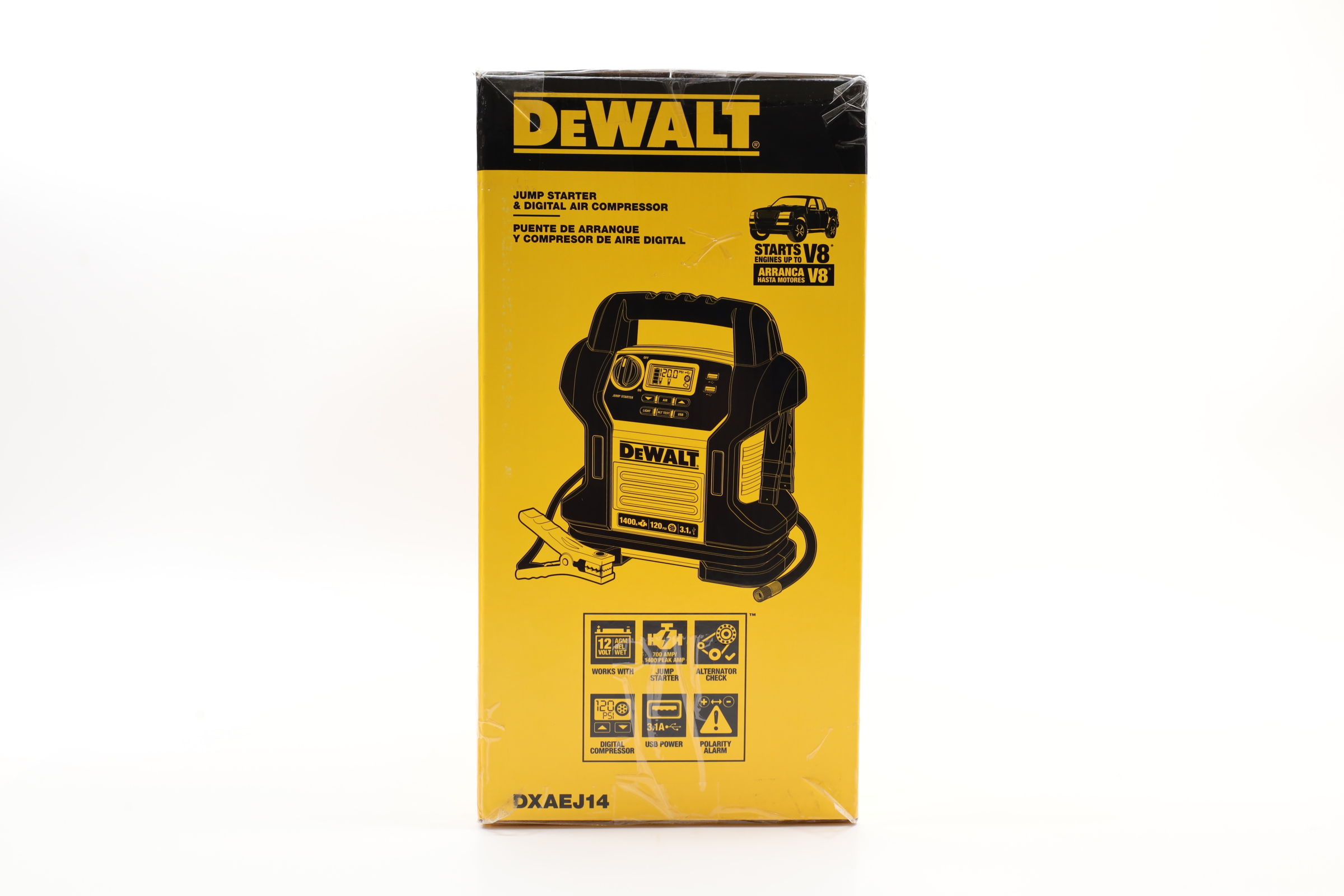 DeWalt DXAEJ14 1400 Peak Amp Portable Car Jump Starter Compressor