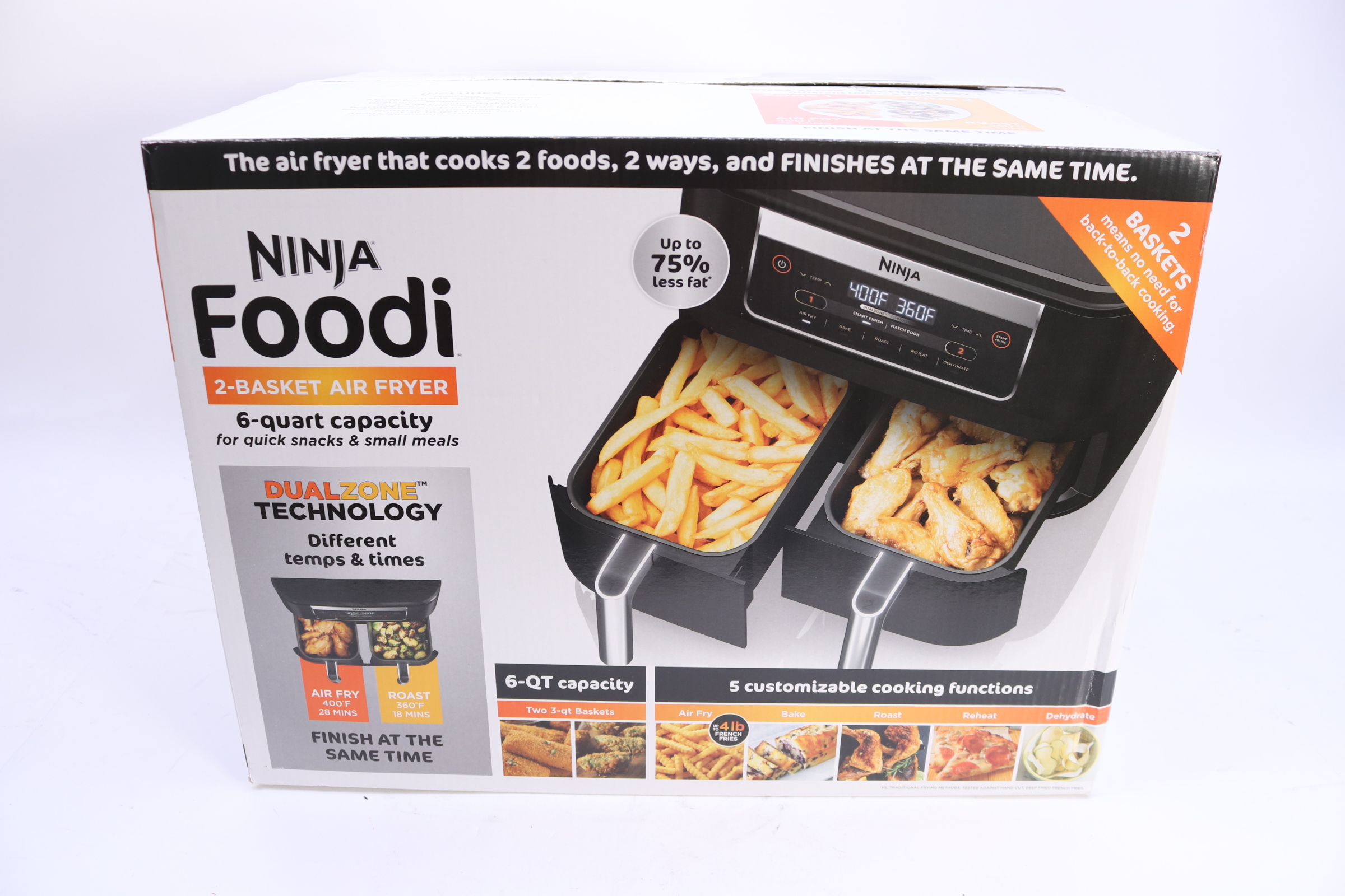 Ninja Foodi 5-in-1, 6-Qt. 2-Basket Air Fryer with DualZone Technology -  DZ090