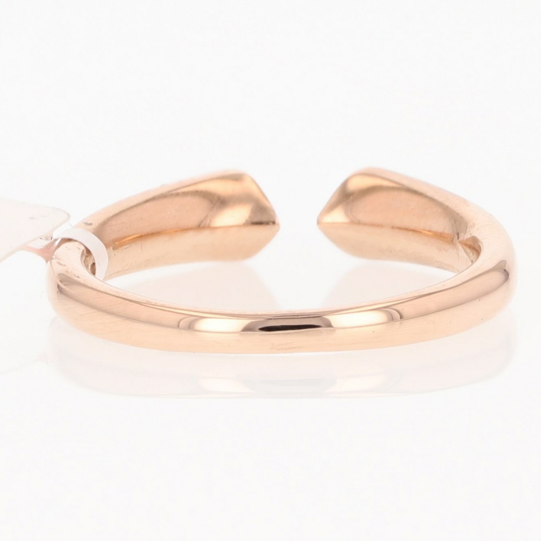 .04ctw Diamond Pavé Double Heart Open Cuff Band Ring 10k Rose Gold Size 7.5