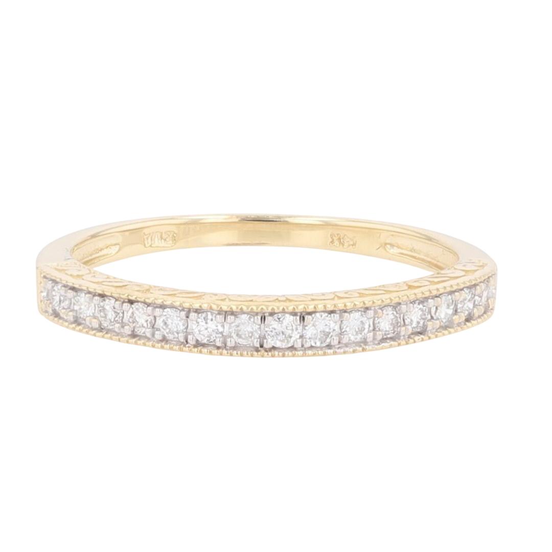 .19ctw Round Cut Diamond Pavé Set Wedding Band Ring 14k White Gold Size ...