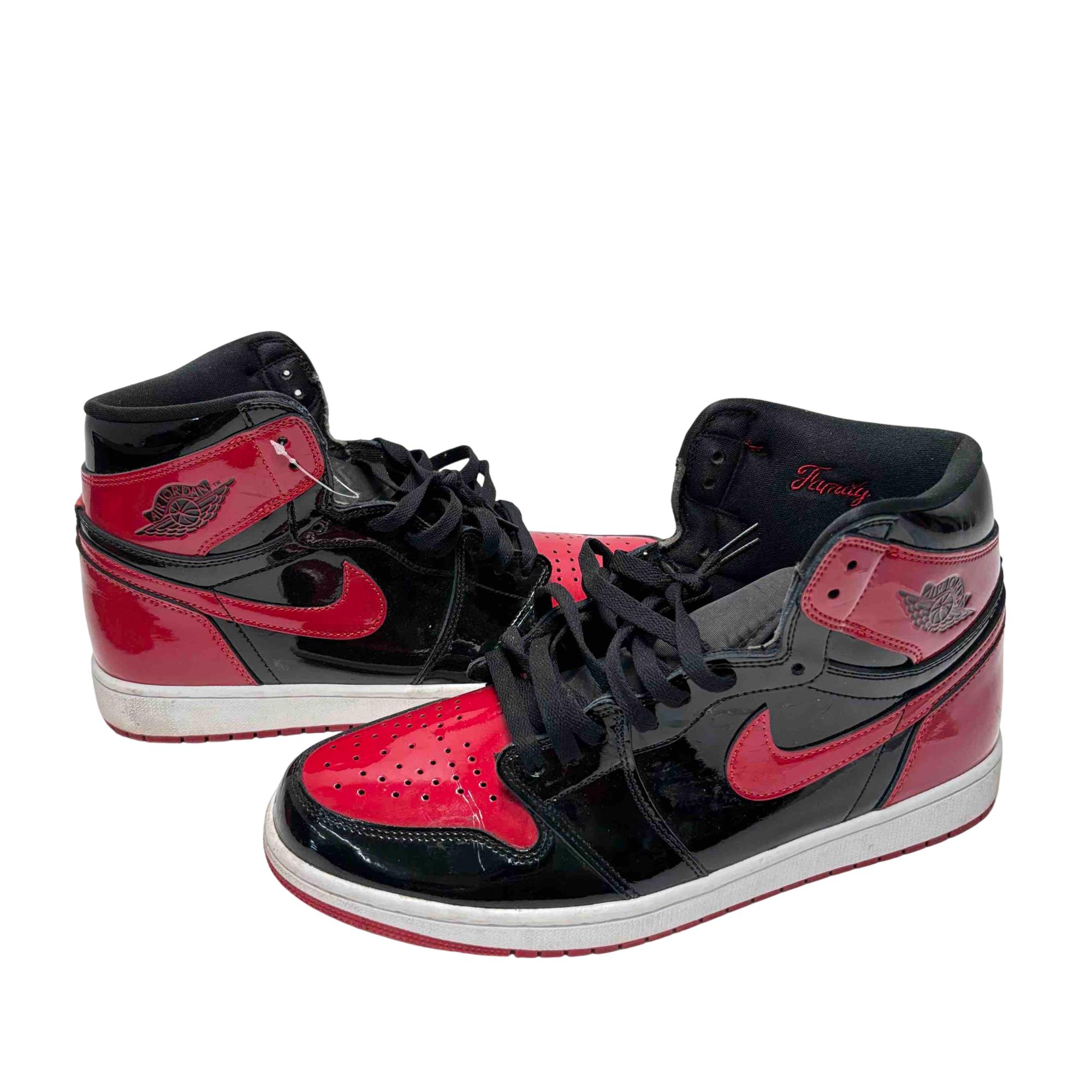 Nike Air Jordan 1 Retro High OG Bred Patent 555088-063 Size 12