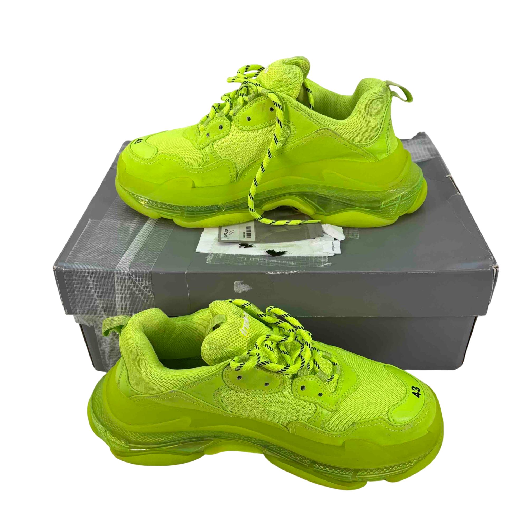 Balenciaga Triple S Sneakers Fluo Neon Green Size US 10