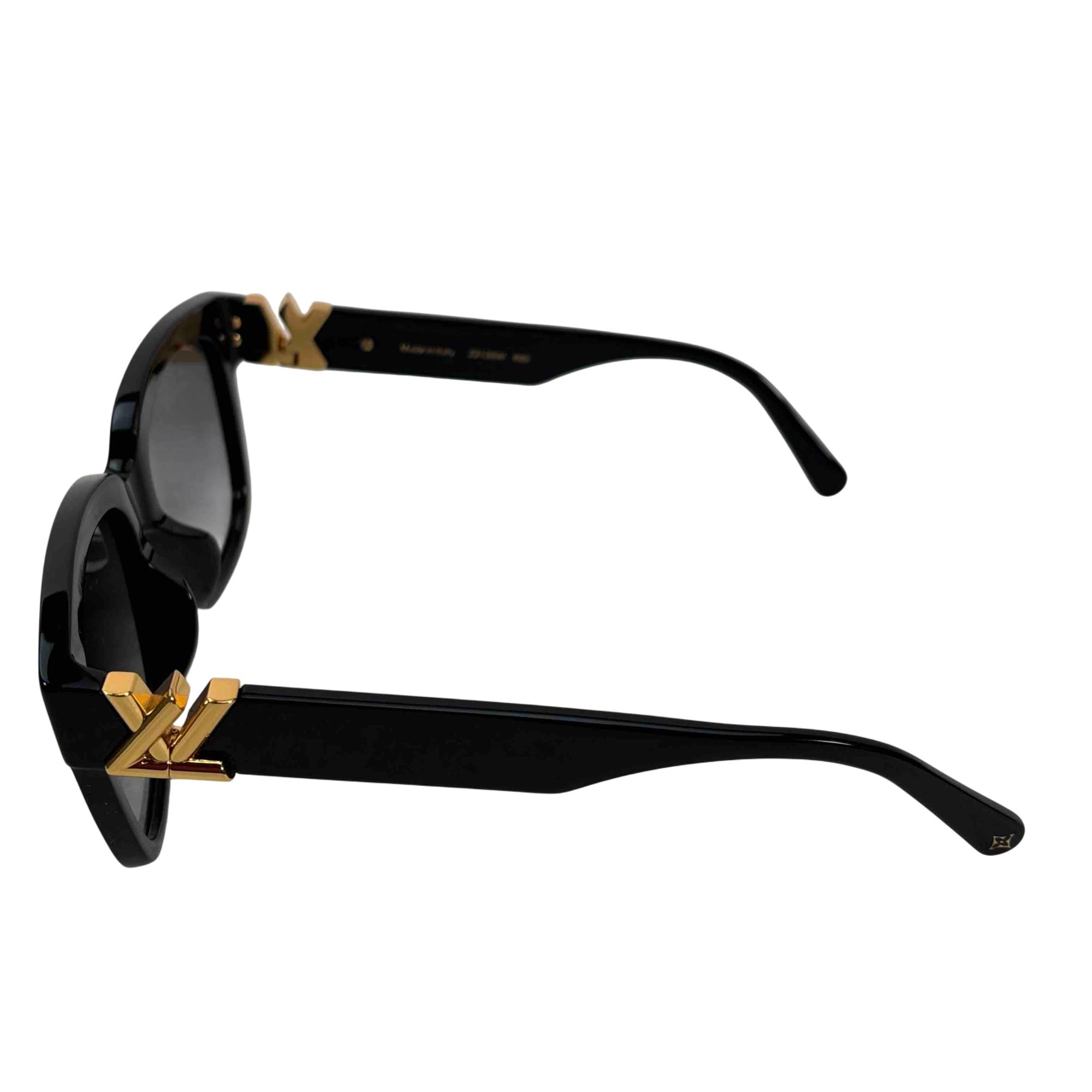 Louis Vuitton icon Cat-Eye Sunglasses with Gold LV Accent E Louis Vuitton LV Icon Cat Eye Sunglasses Z1733E Black/Gold main image 3