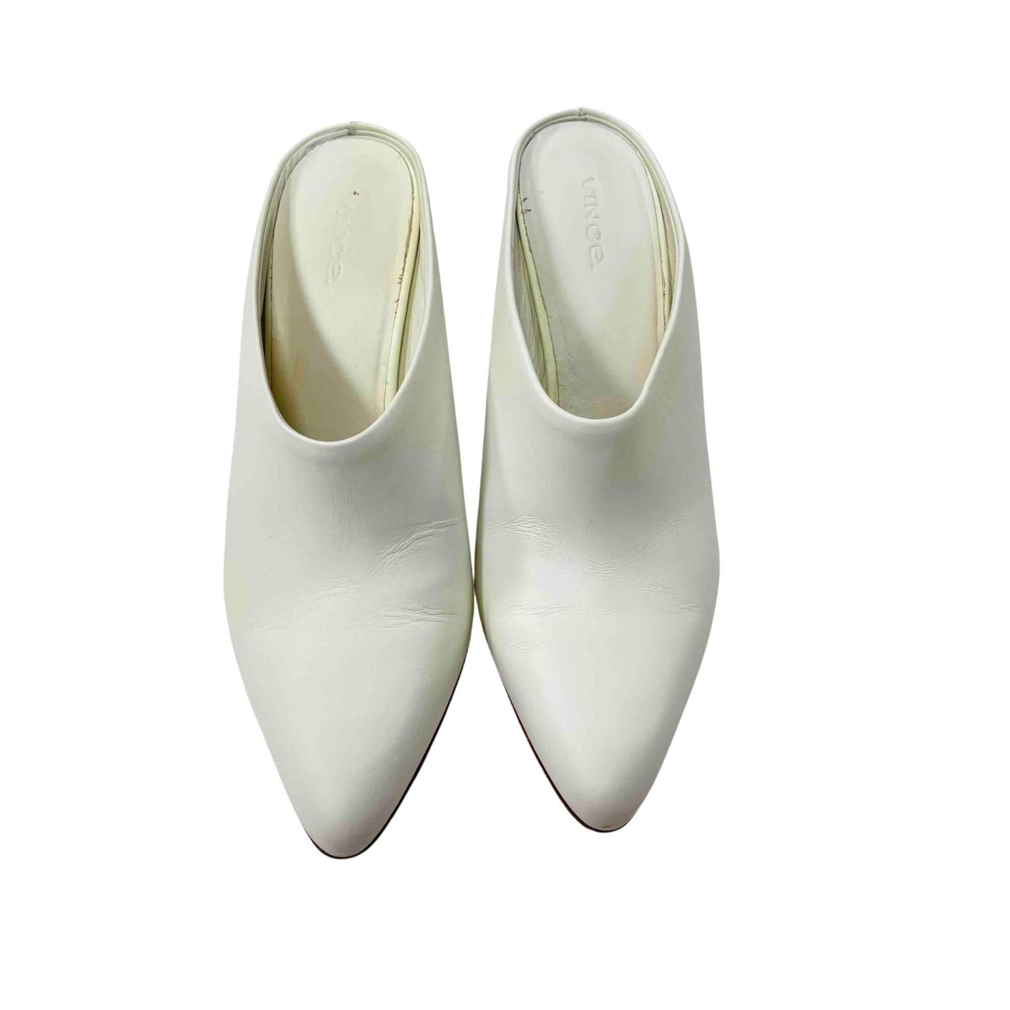 Vince Vigo Leather Pointed Toe Mules Womens Size 38