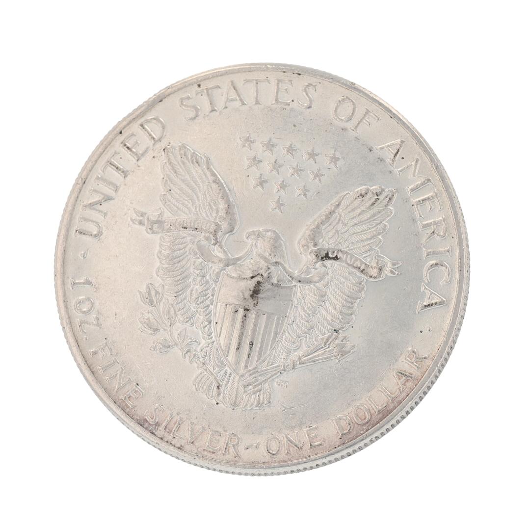 1986 $1 Silver Eagle Walking Liberty 1 oz .9993 Fine Silver Coin