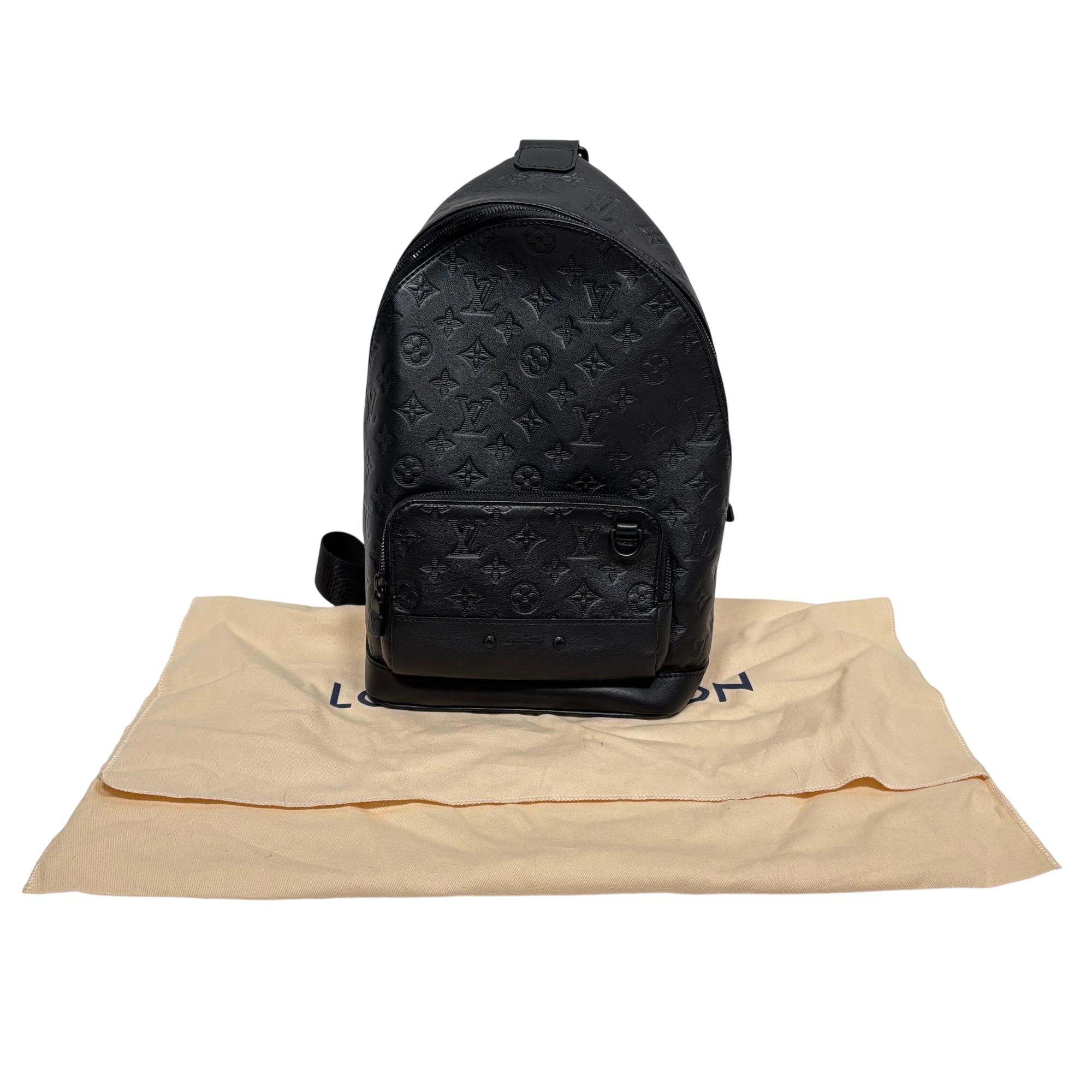 Louis Vuitton M46107 Monogram Shadow Racer Sling Bag - 8.7" x 15.4" x 3.9" Louis Vuitton M46107 Monogram Shadow Racer Sling Bag - 8.7" x 15.4" x 3.9"