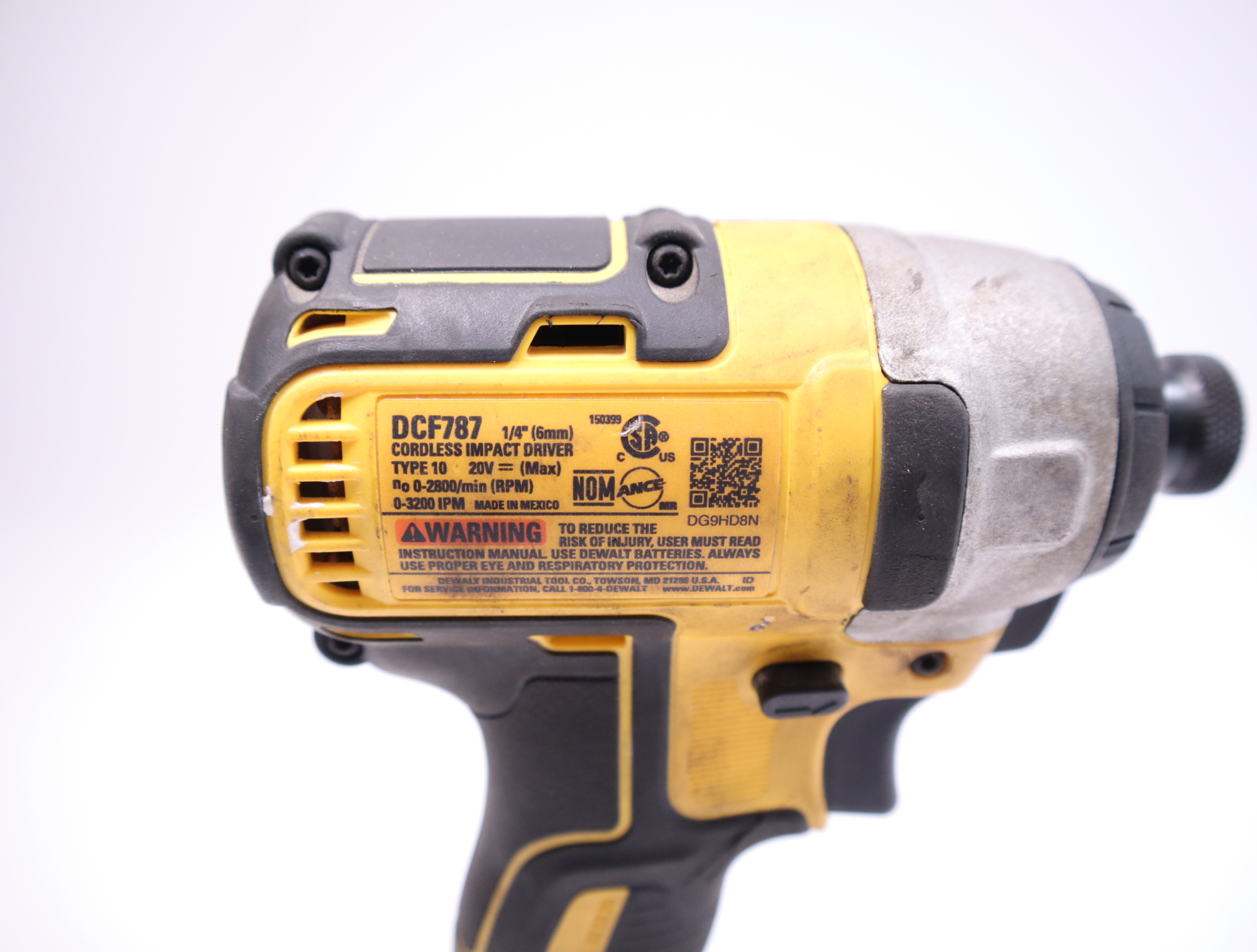 DeWalt DCF787 1/4" Hex Impact Driver 20V Tool/Battery Only