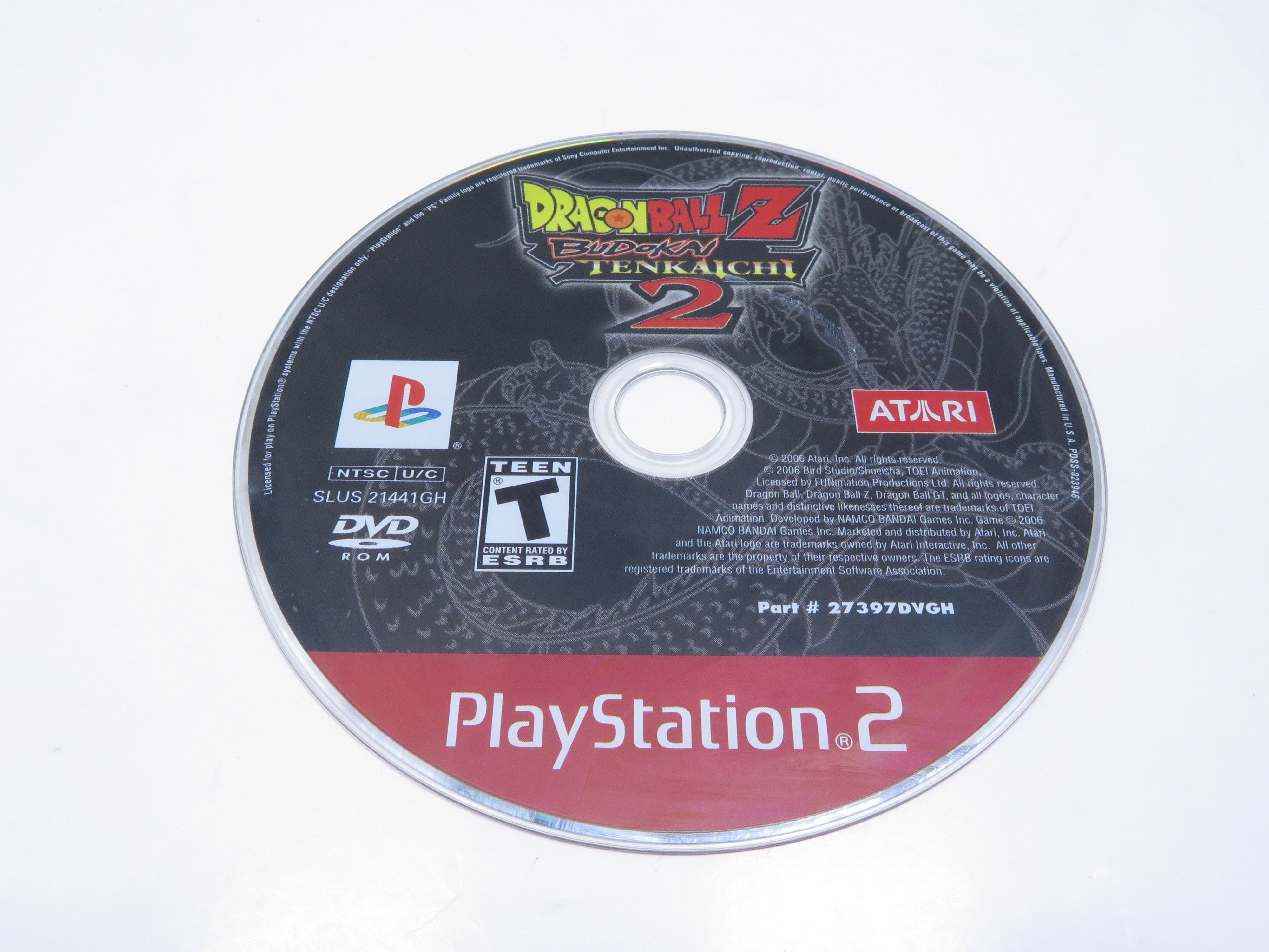 Sony PlayStation 2 Dragonball Z Budokai Tenkaichi 2 Video Game Disc 2524