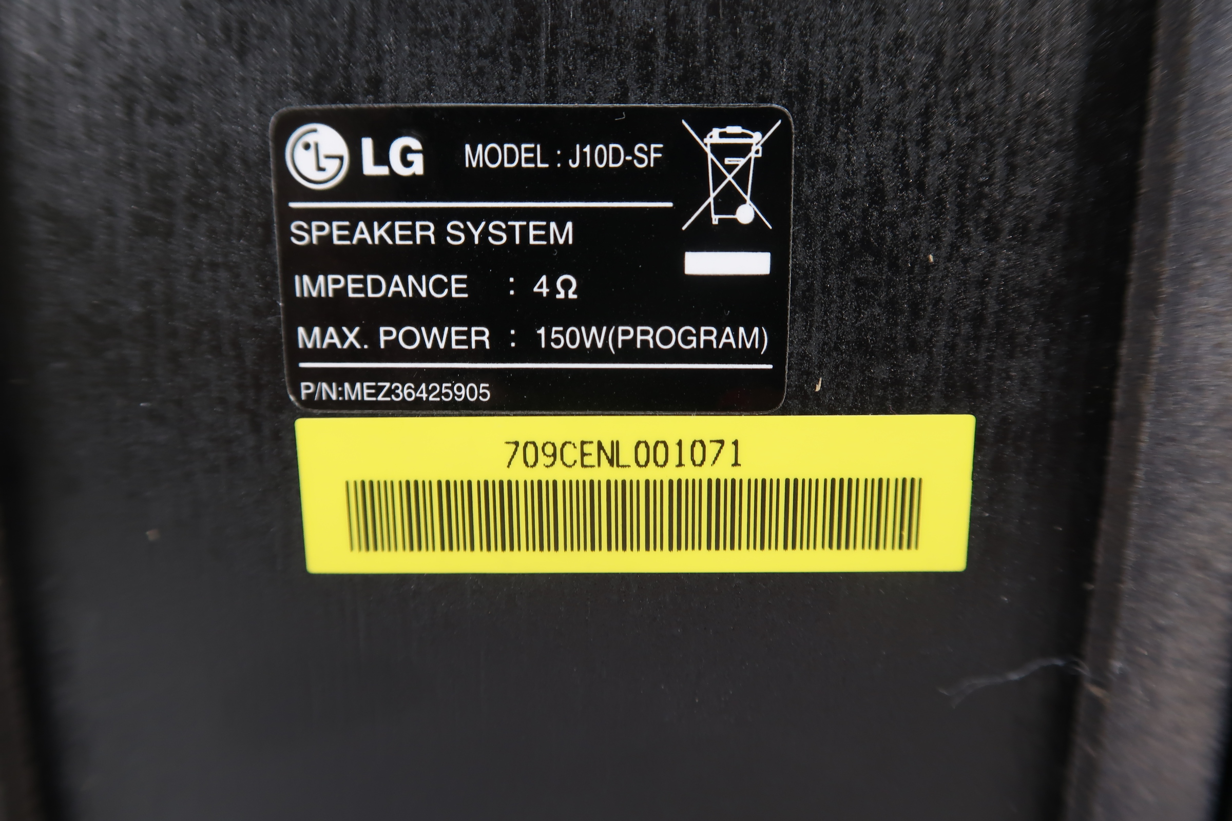 LG J10DSF Home Theater System Compact Front Surround Sound