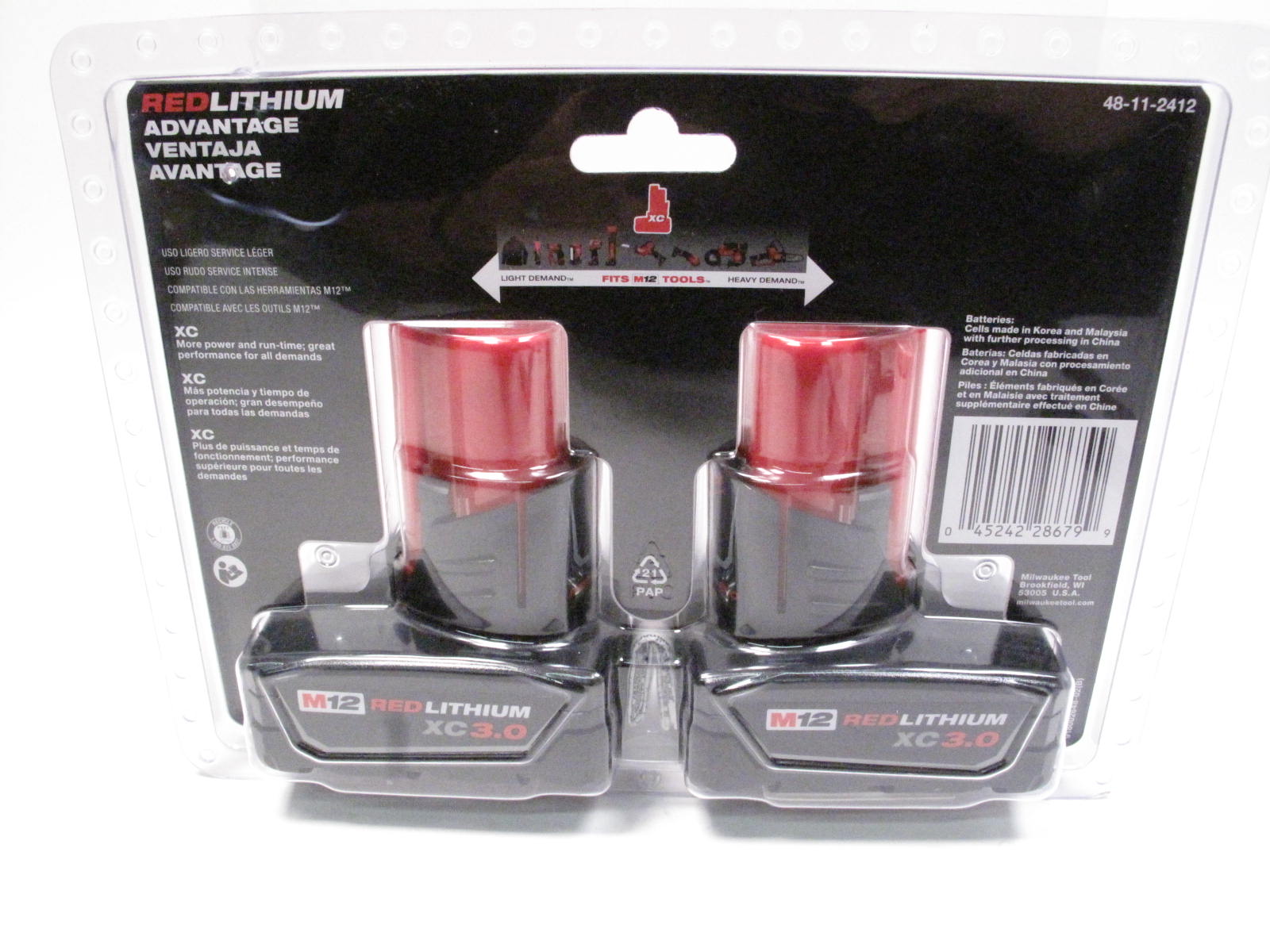 Milwaukee M12 B2 12v 2.0Ah Li-Ion Battery | Power Tool World