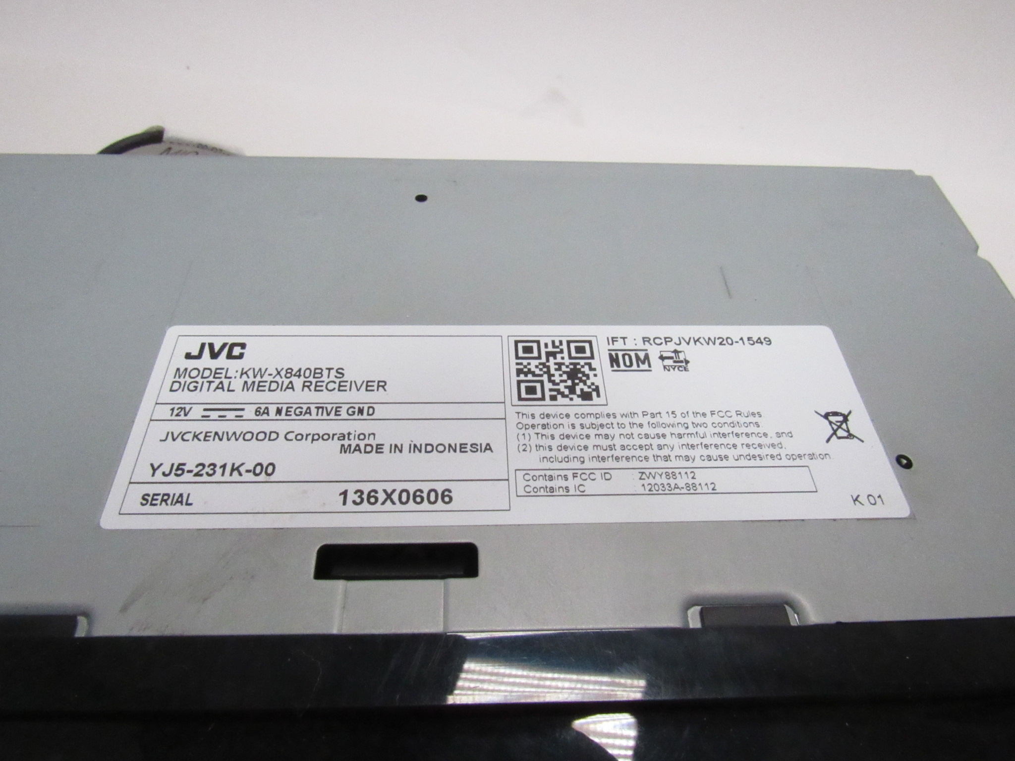 JVC KWX840BTS 2DIN Digital Media Receiver