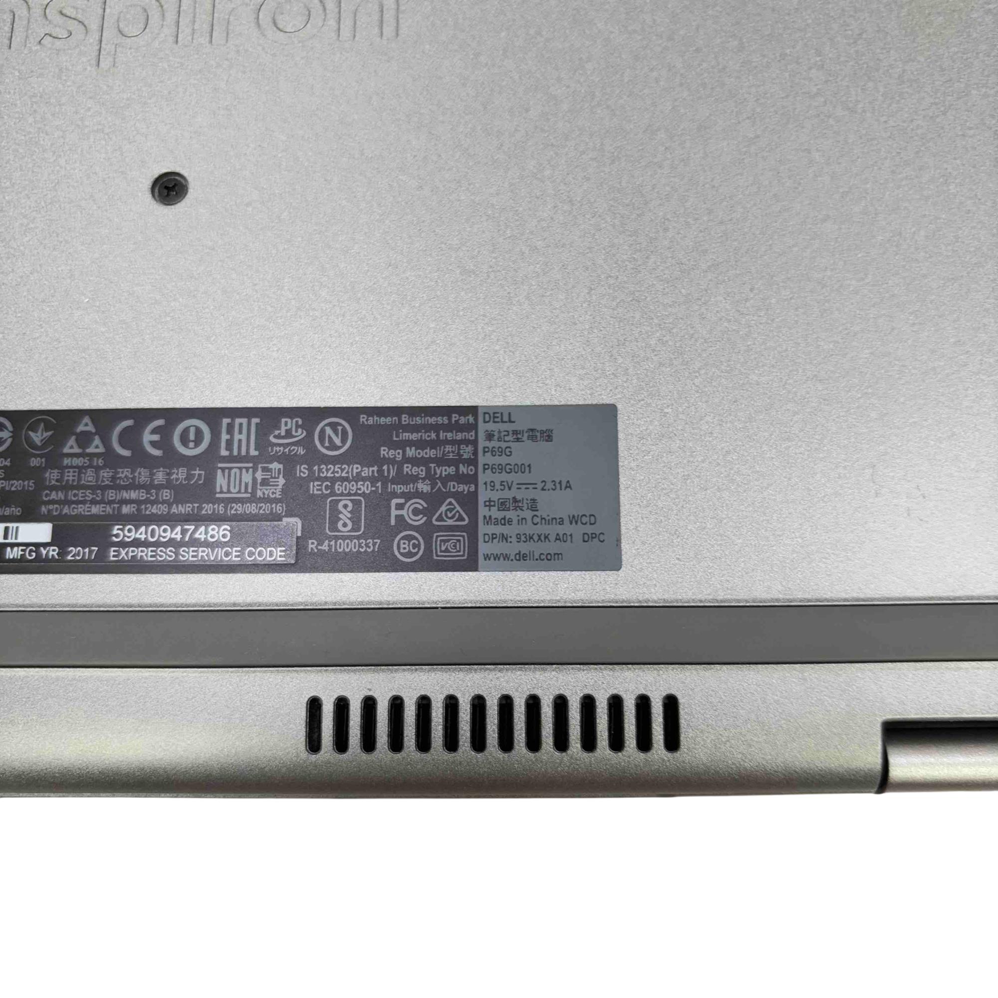 Dell Inspiron 13-5378 P69G Win 10 Core i3-7100U 2.40GHz 16GB RAM