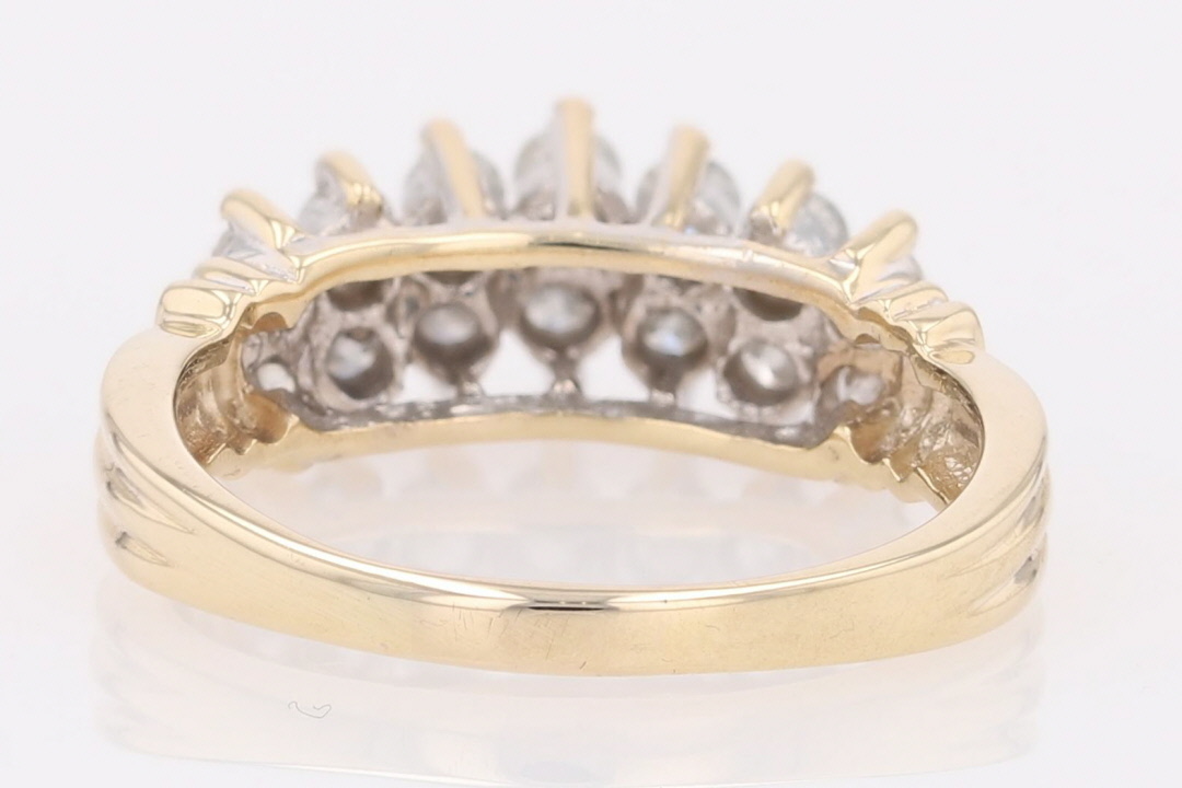 .85ctw Round Cut Diamond Prong Set Wedding Band Ring 10k Yellow Gold Size 8