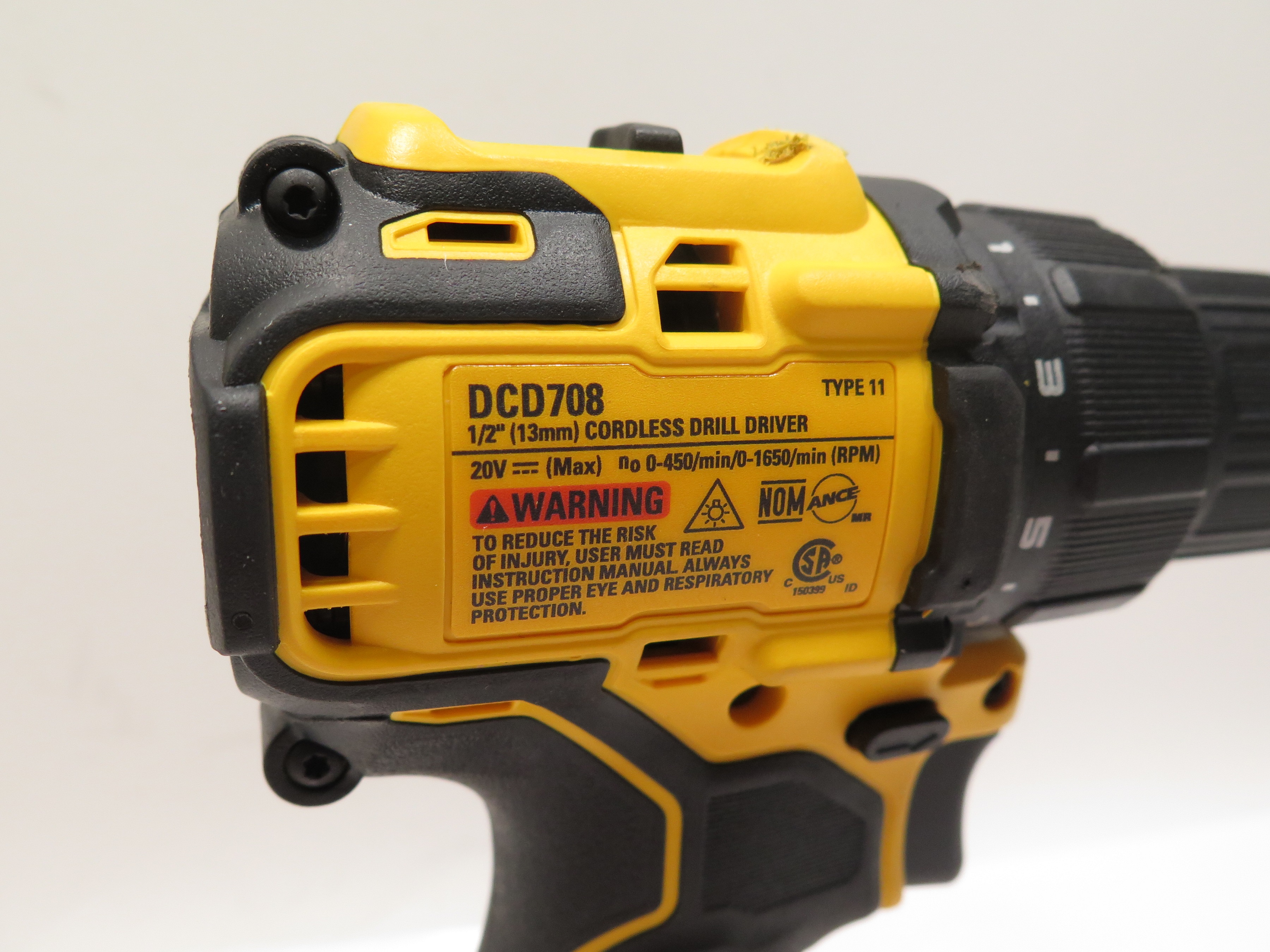 DeWalt DCD708 ATOMIC 20V MAX Cordless Brushless Compact 1/2