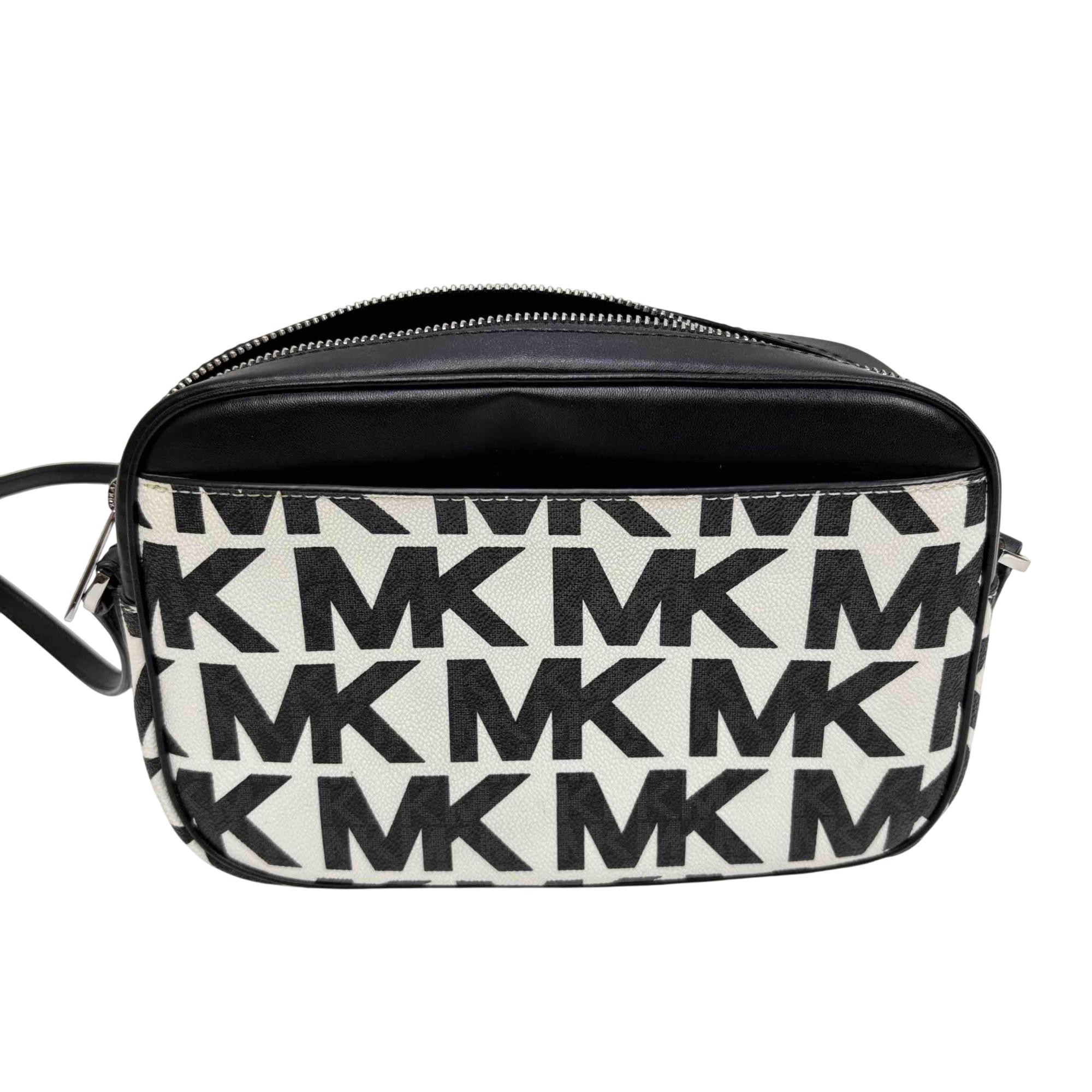 Michael Kors 35F1STTC7R Monogram Black and White Crossbody Bag